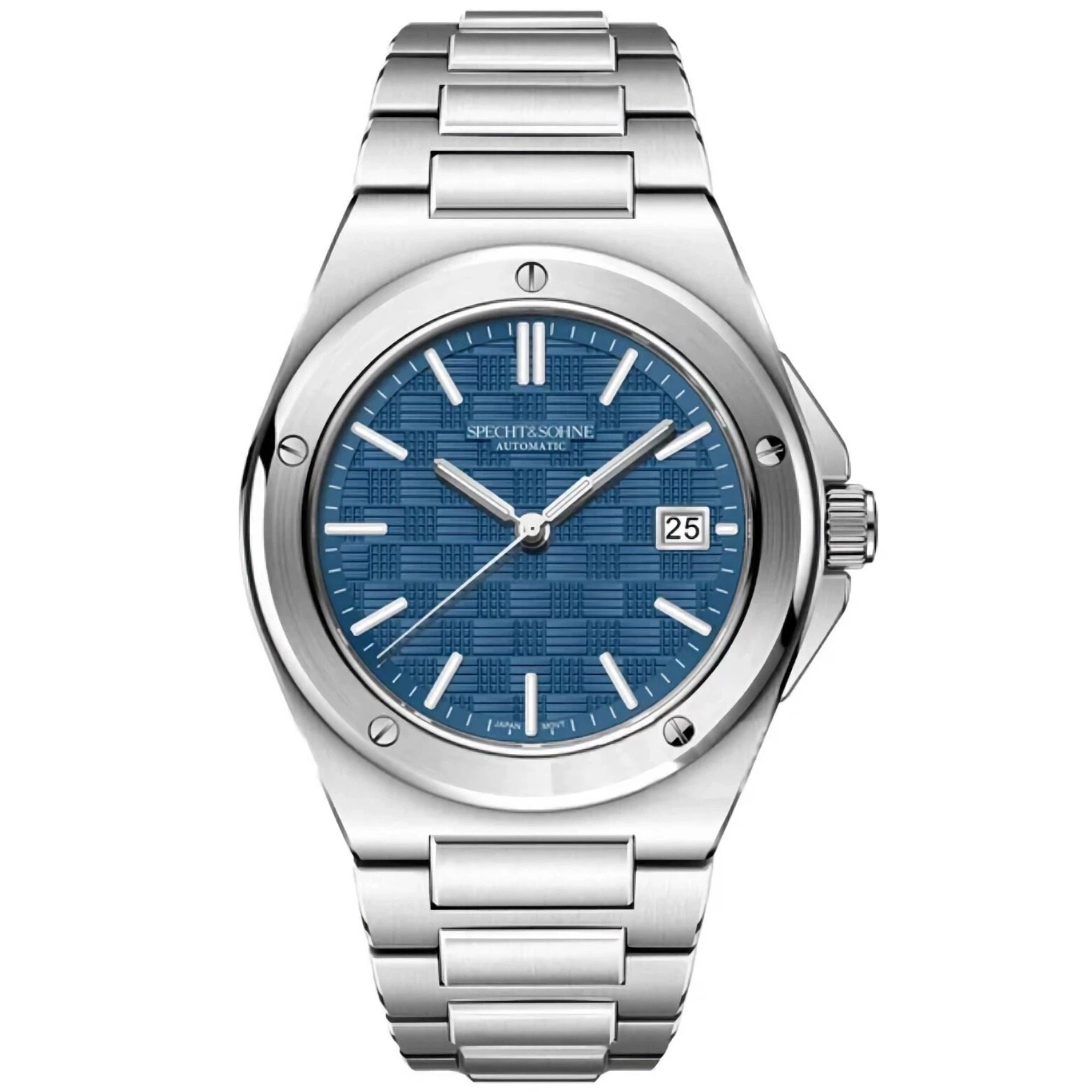 SPECHT&SOHNE Elegant Men's Japan Miyota 8215 Automatic Mechanical Watch Stainless Steel Sapphire Crystal 50m Waterproof Luminous Sports Wristwatches