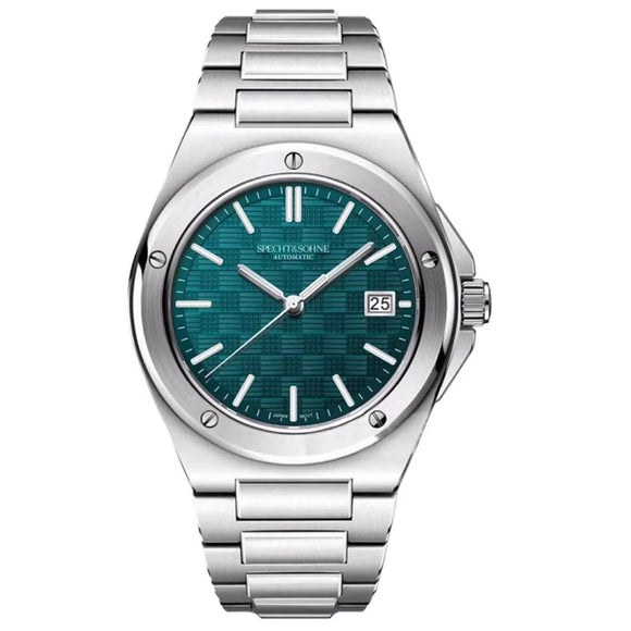 SPECHT&SOHNE Elegant Mens Japan Miyota 8215 Automatic Mechanical Watch Stainless Steel Sapphire Crystal 50m Waterproof Luminous Sports Wristwatches