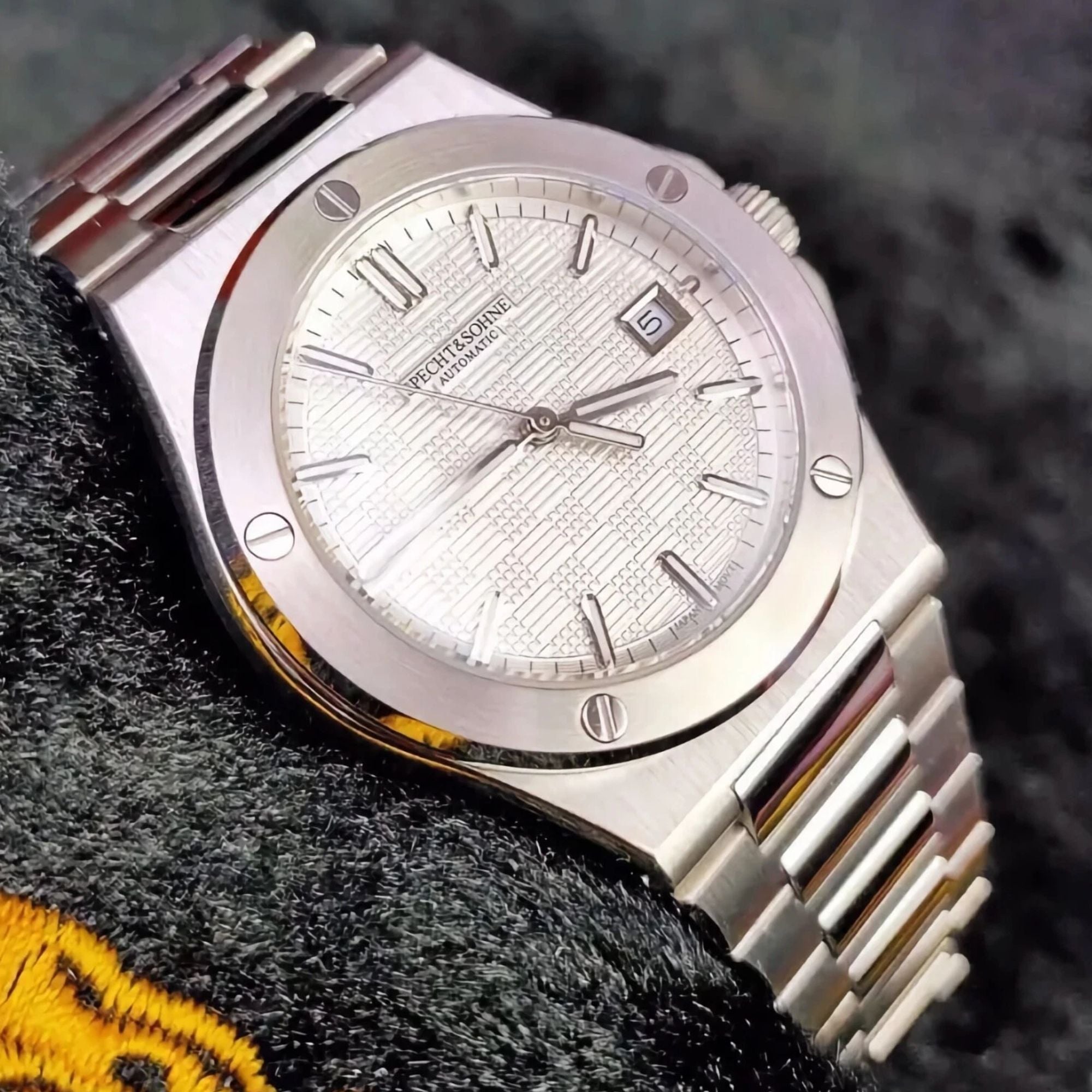 SPECHT&SOHNE Elegant Men's Japan Miyota 8215 Automatic Mechanical Watch Stainless Steel Sapphire Crystal 50m Waterproof Luminous Sports Wristwatches