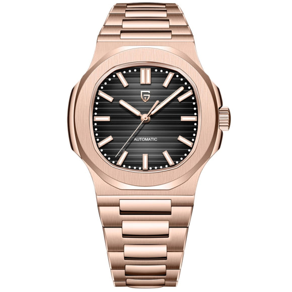 PAGANI DESIGN PD-1728 Rose Gold Men's Automatic Watches 40mm Luxury Stainless Steel Casual Waterproof Wrist Watches Sapphire Dial Glass