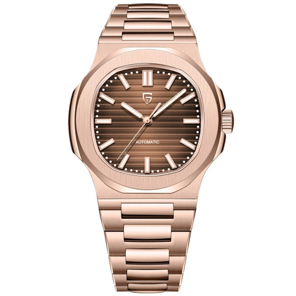 PAGANI DESIGN PD-1728 Rose Gold Men's Automatic Watches 40mm Luxury Stainless Steel Casual Waterproof Wrist Watches Sapphire Dial Glas