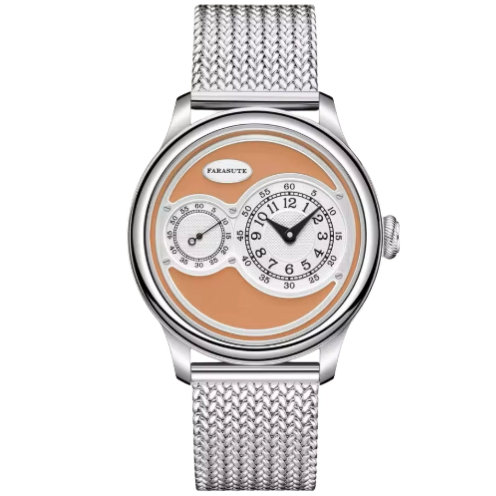 FARASUTE Mechanical wristwatch with custom movement - Salmon