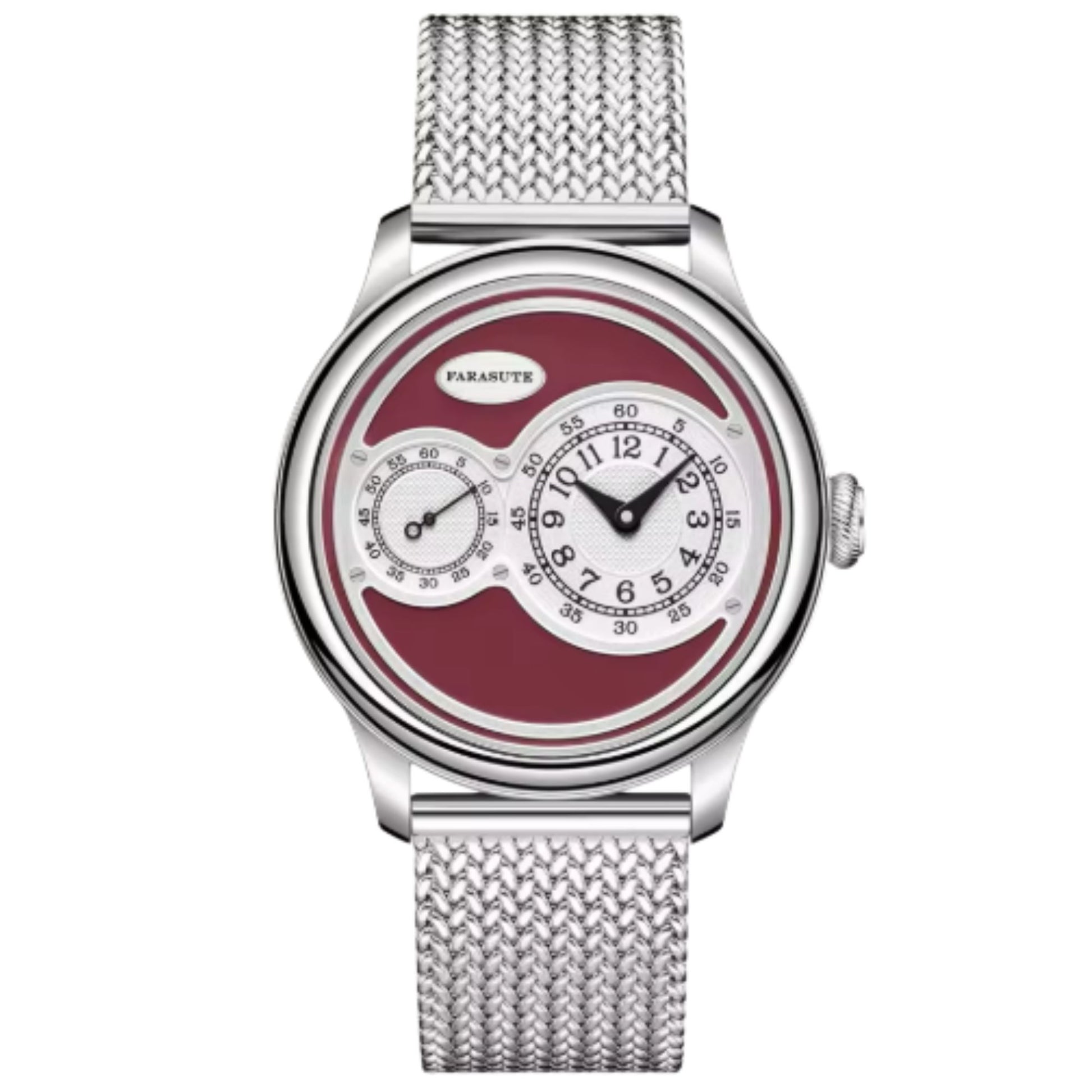 FARASUTE Mechanical wristwatch with custom movement - Maroon