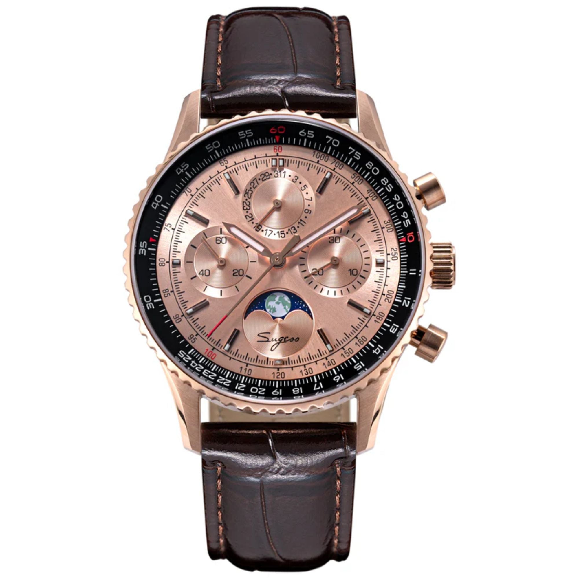 MoonPhase Chrono Master S468 Rose Gold Case Rose Gold Dial