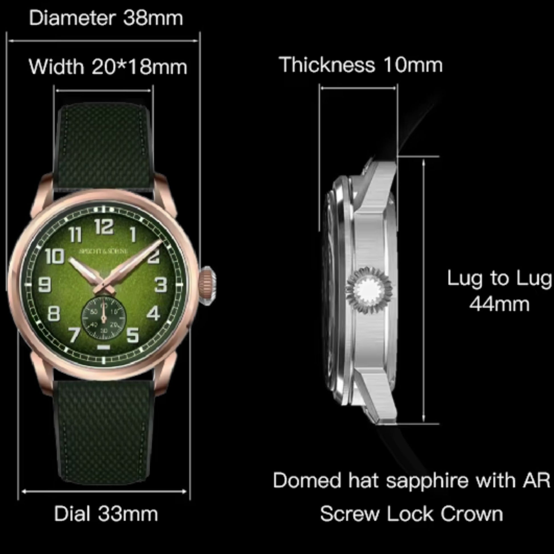 Specht & Söhne Men's Watches Mechanical Watches Japanese C3 Luminous Stainless Steel - SP0027