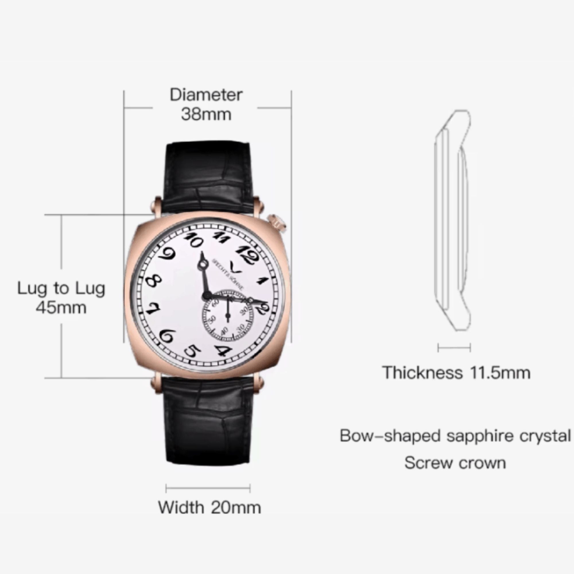 Specht & Söhne Heritage Gold SP1921 Men's Automatic Mechanical Watch