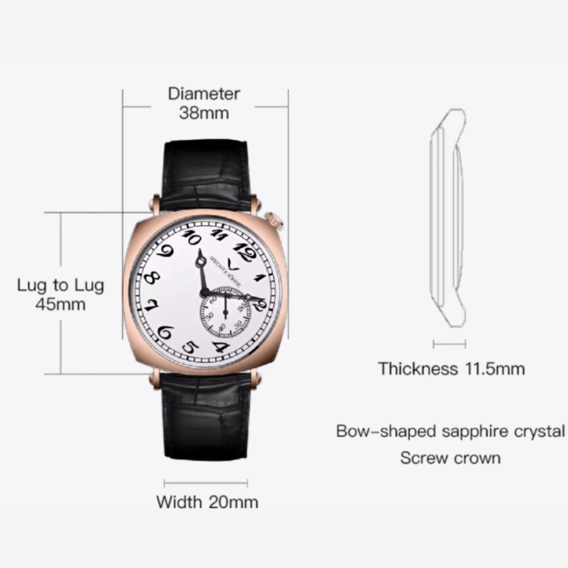 Specht & Söhne Heritage Gold SP1921 Men's Automatic Mechanical Watch