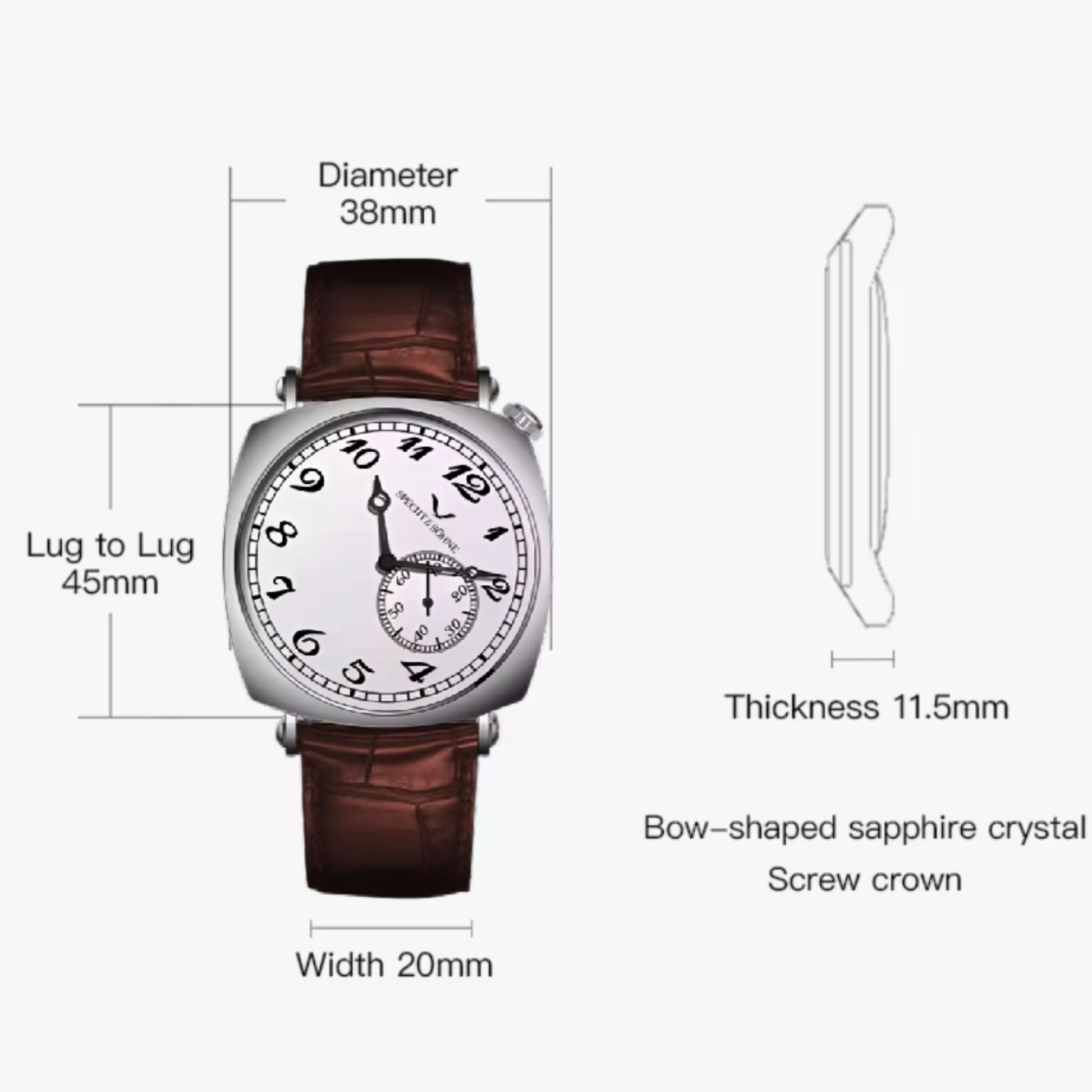 Specht & Söhne Heritage White SP1921 Men's Automatic Mechanical Watch