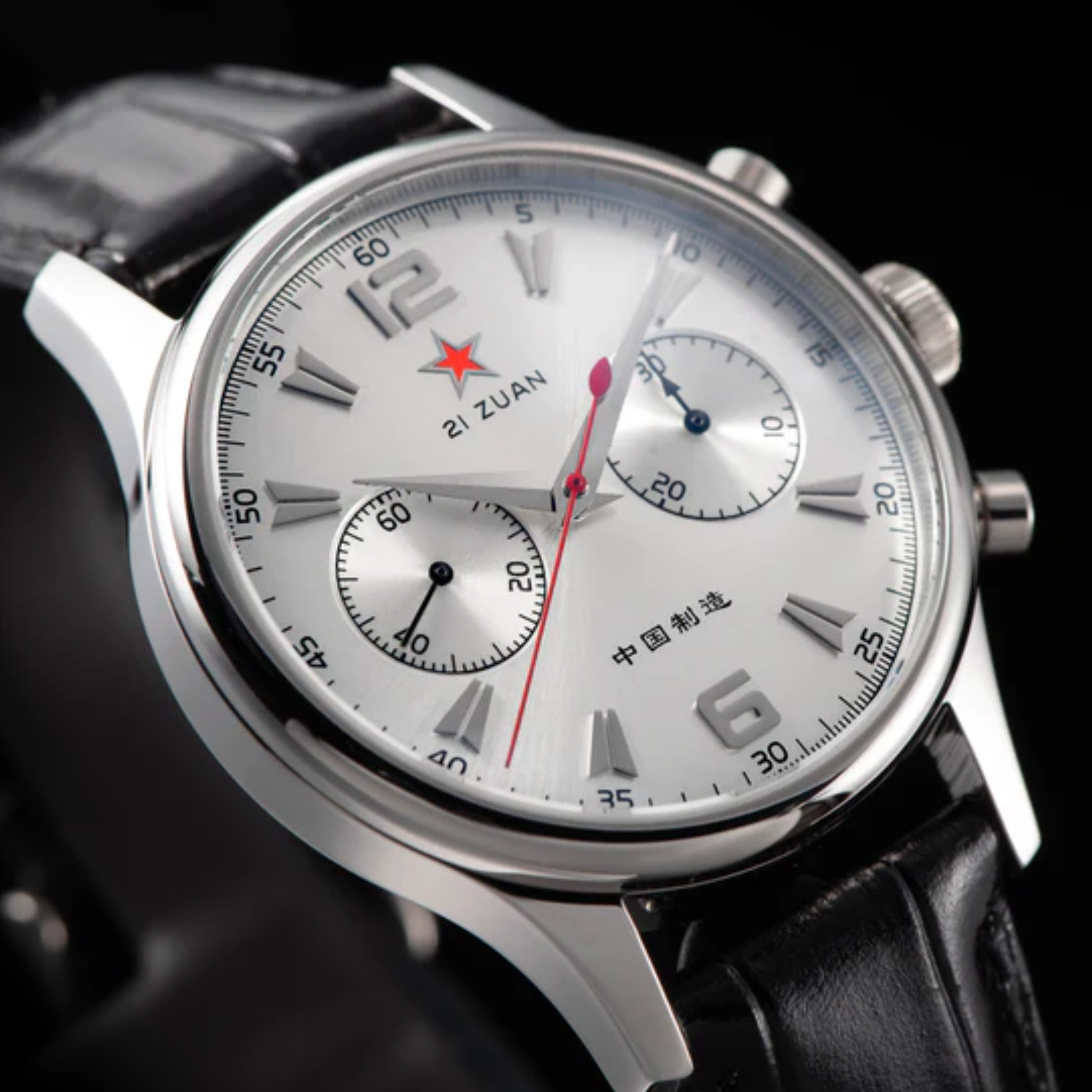 Sugess Seagull Movement Watch SU1963S 1963 40mm Silver Dial Swan Neck Regulator