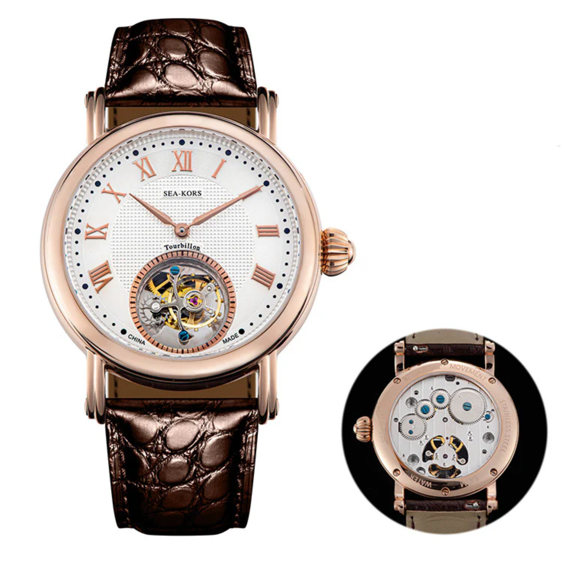 Sugess Seakors Tourbillon SE8000GW Rose Gold Case