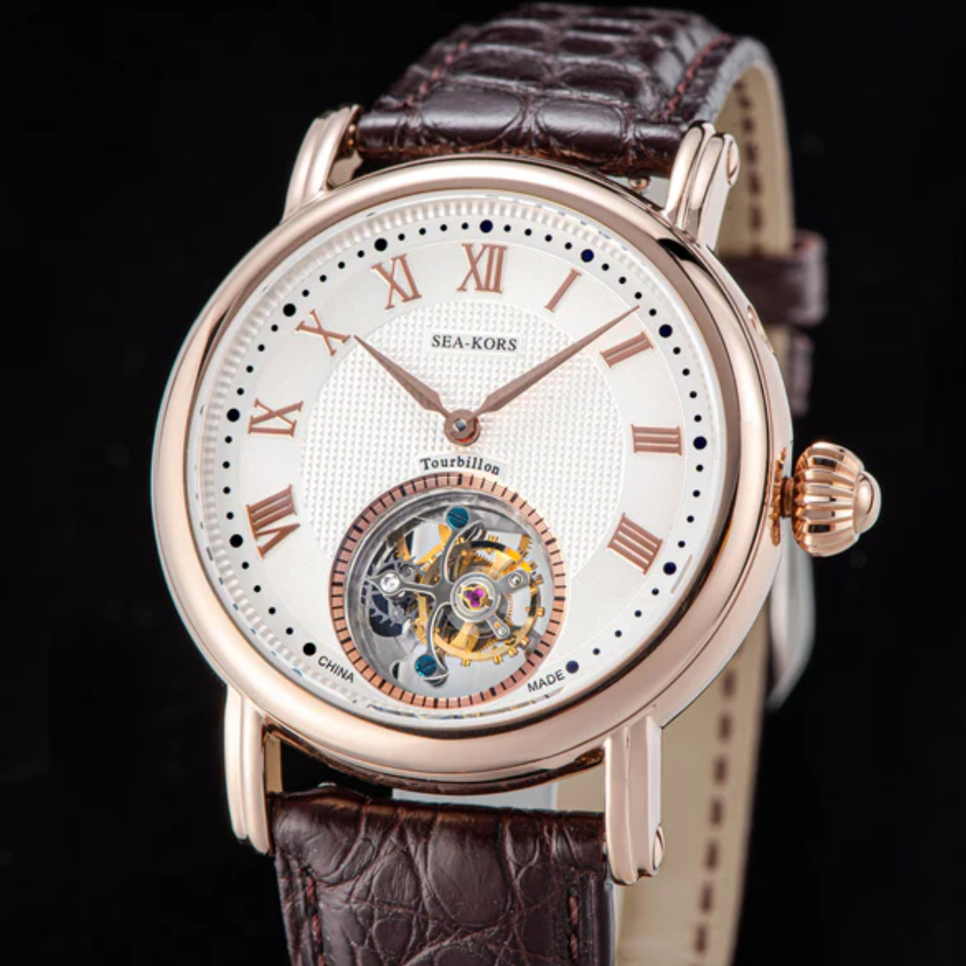 Sugess Seakors Tourbillon SE8000GW Rose Gold Case