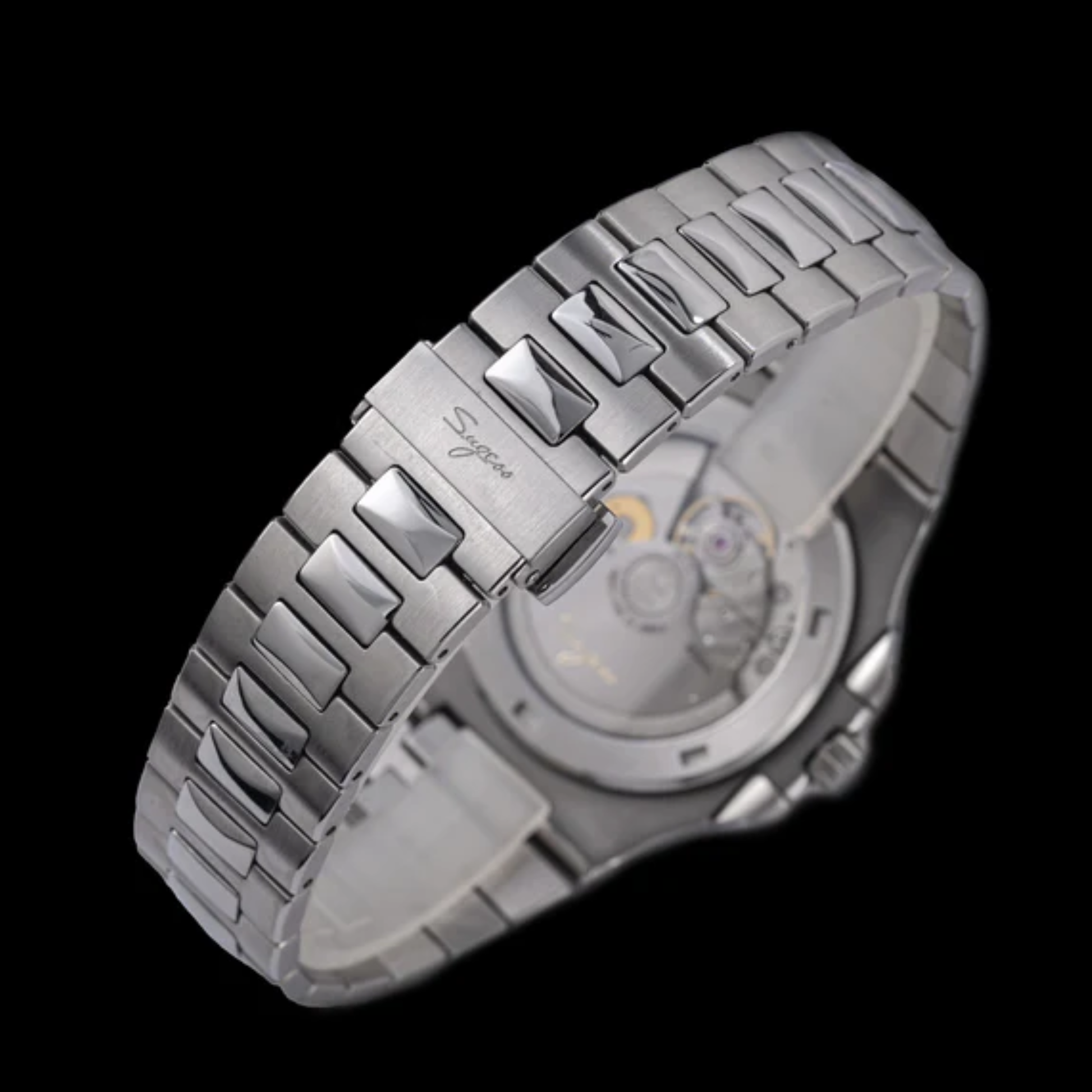 SUGESS Heritage S466 PP Octagonal Day Display Light Blue Mother of Pearl Dial Stainless-Steel Automatic