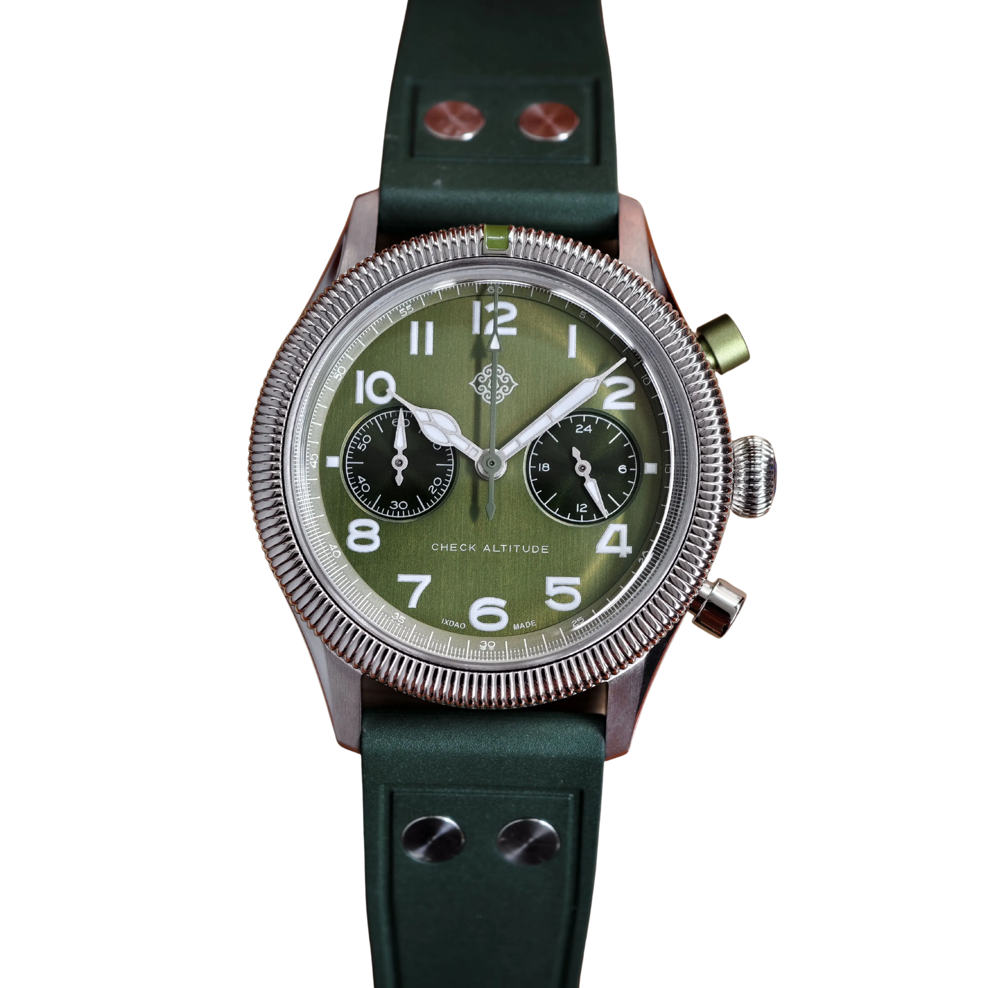 IXDAO 39mm VK64 Pilot Chronograph Watch JD-X10S Green