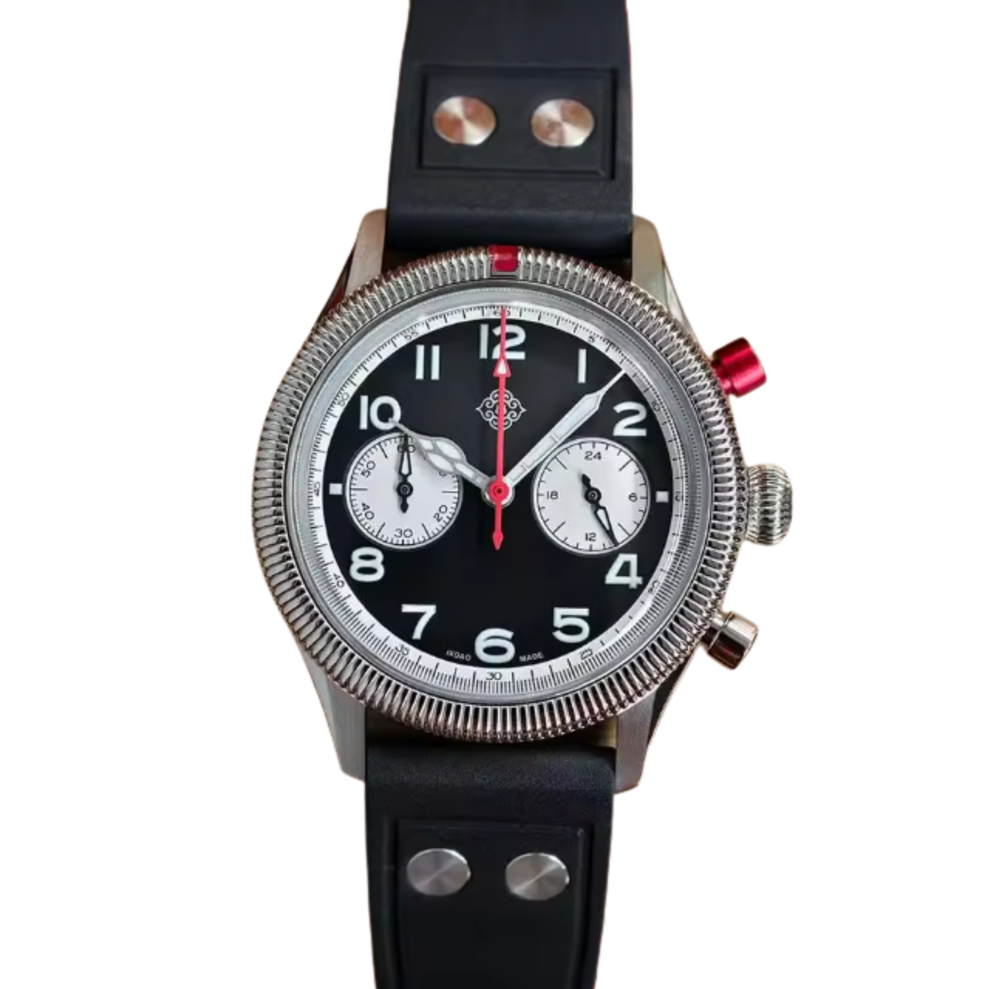 IXDAO 39mm VK64 Pilot Chronograph Watch JD-X10S Black