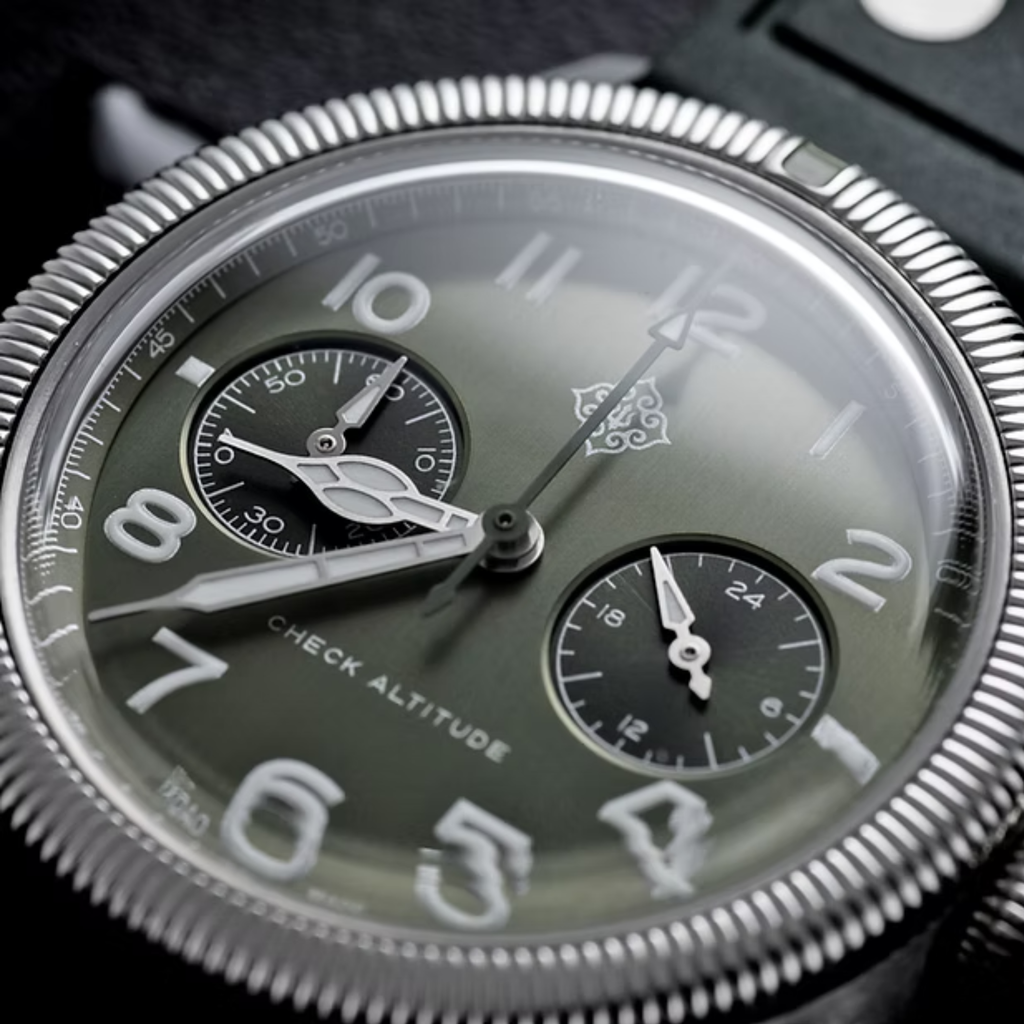 IXDAO 39mm VK64 Pilot Chronograph Watch JD-X10S Green