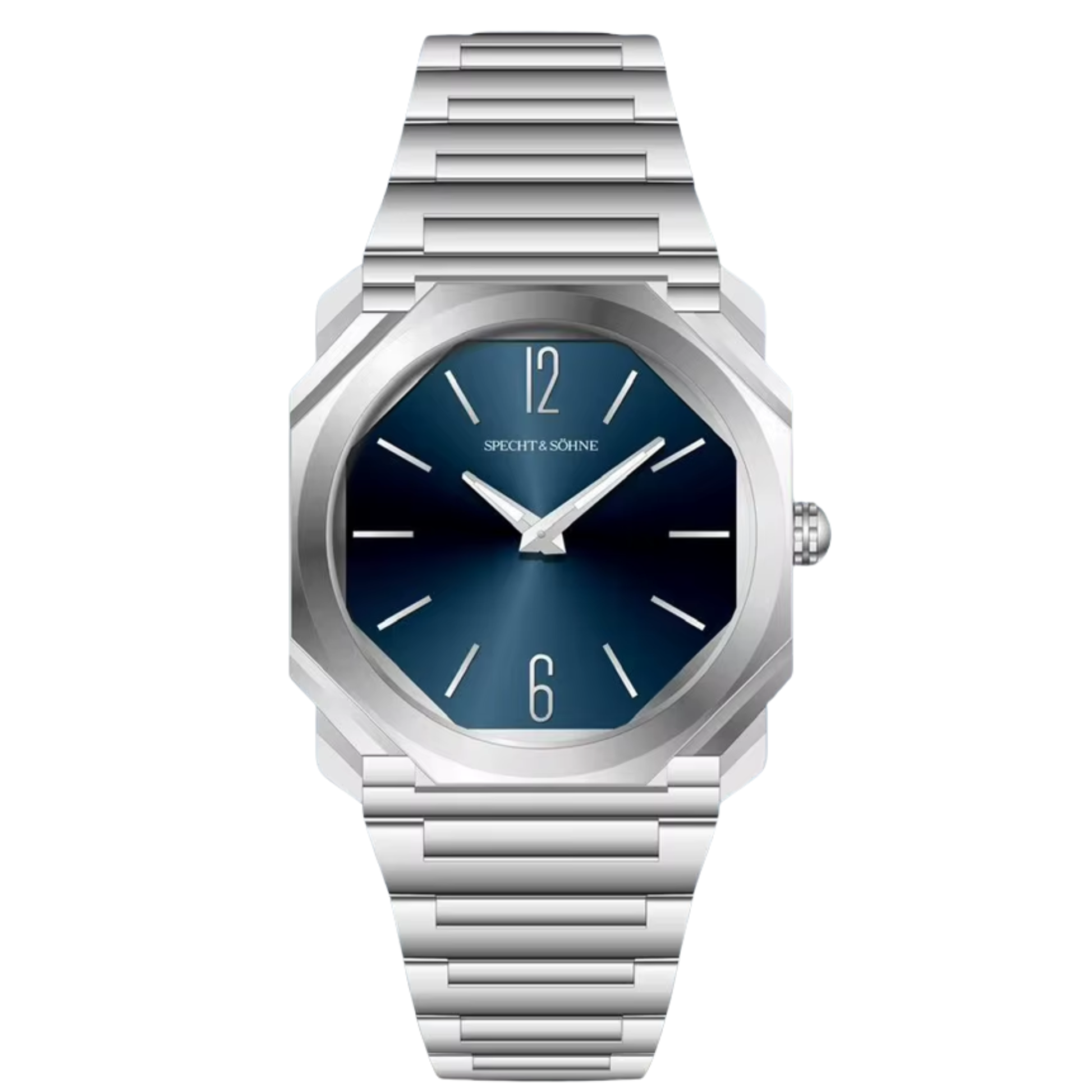 Specht & Söhne 38MM Square Watch For Men Ultrathin Stainless Steel Quartz Watch - Scimitar