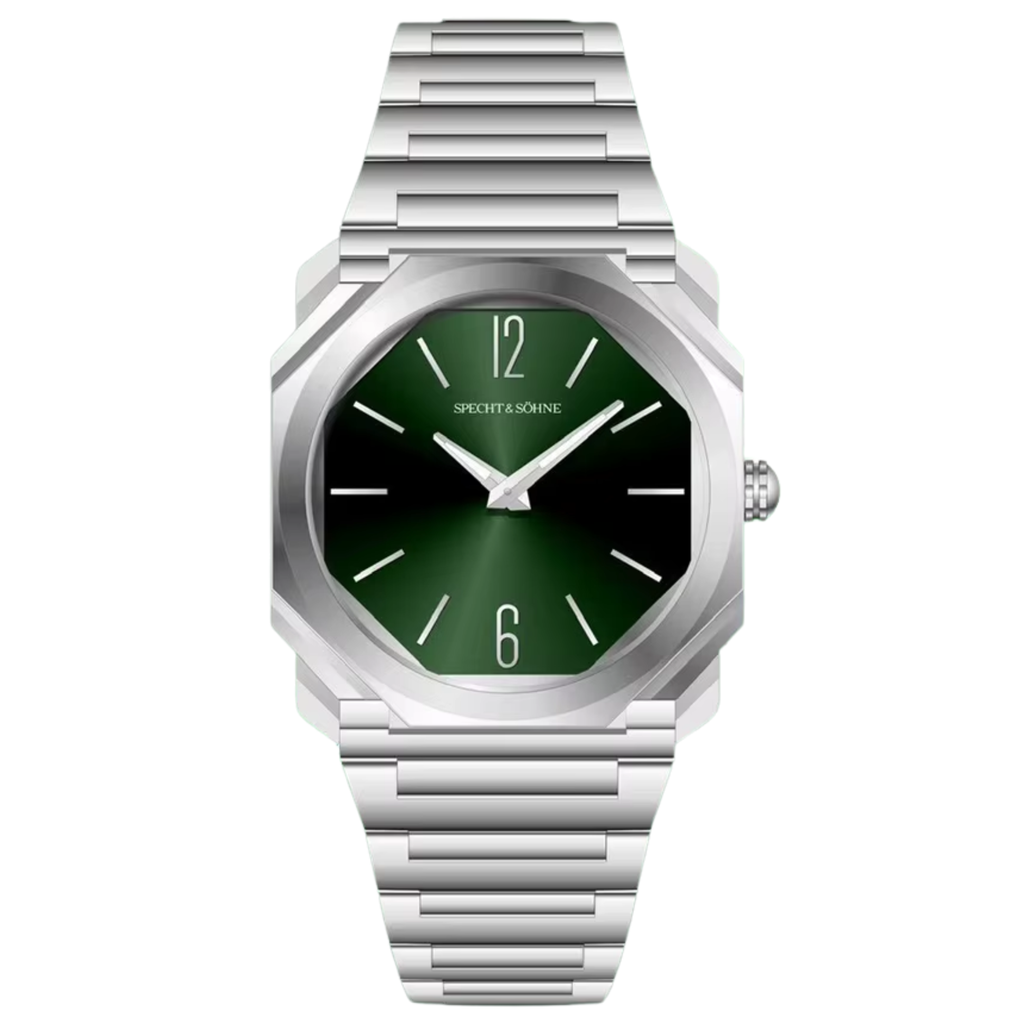 Specht & Söhne 38MM Square Watch For Men Ultrathin Stainless Steel Quartz Watch - Scimitar