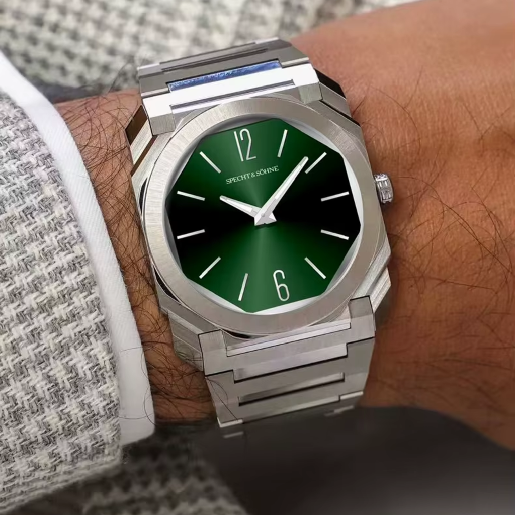 Specht & Söhne 38MM Square Watch For Men Ultrathin Stainless Steel Quartz Watch - Scimitar