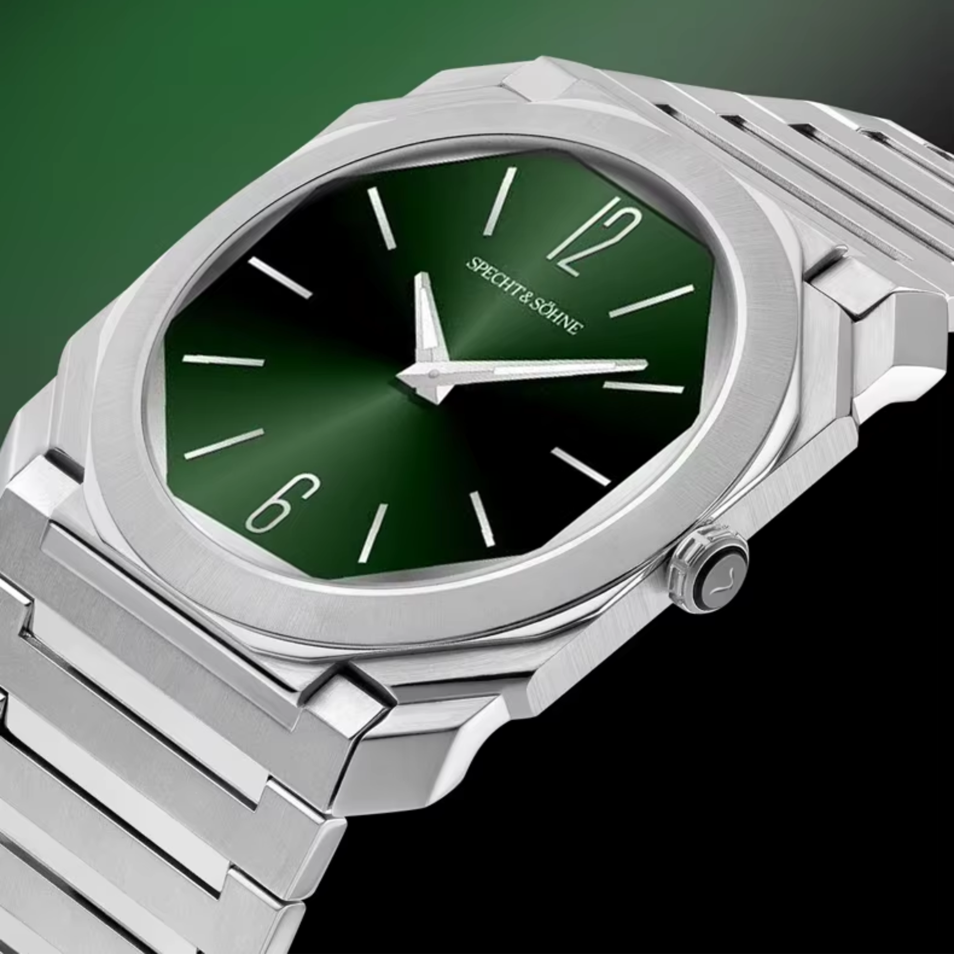 Specht & Söhne 38MM Square Watch For Men Ultrathin Stainless Steel Quartz Watch - Scimitar