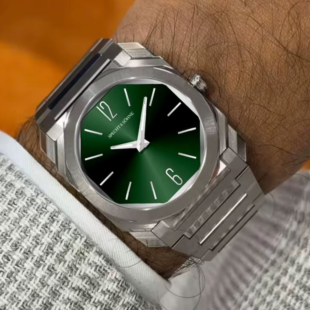 Specht & Söhne 38MM Square Watch For Men Ultrathin Stainless Steel Quartz Watch - Scimitar