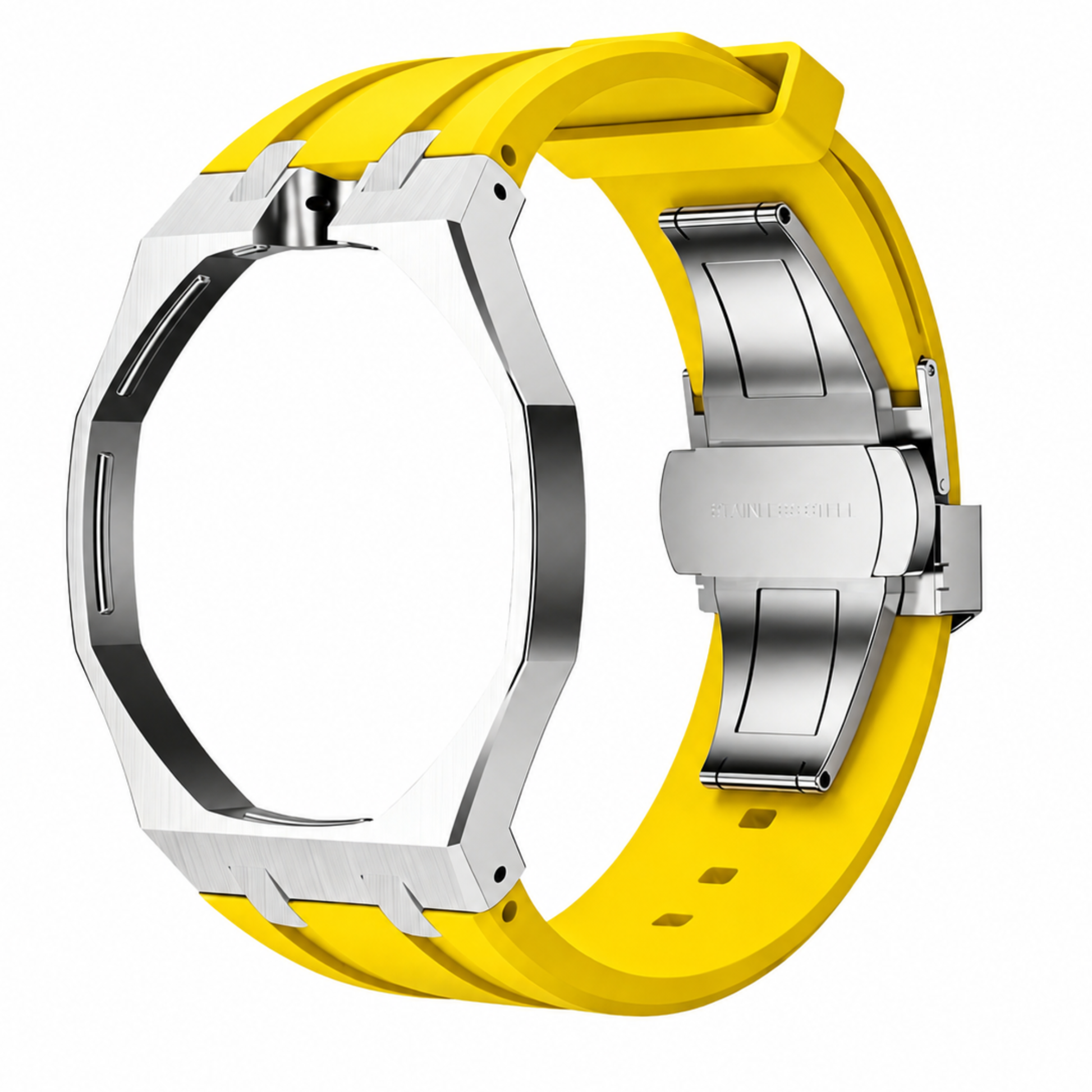 AP Swatch Watch Modkit Case & Strap | Stainless Steel Case | FKM High Quality Rubber Bracelet | Butterfly Clasp