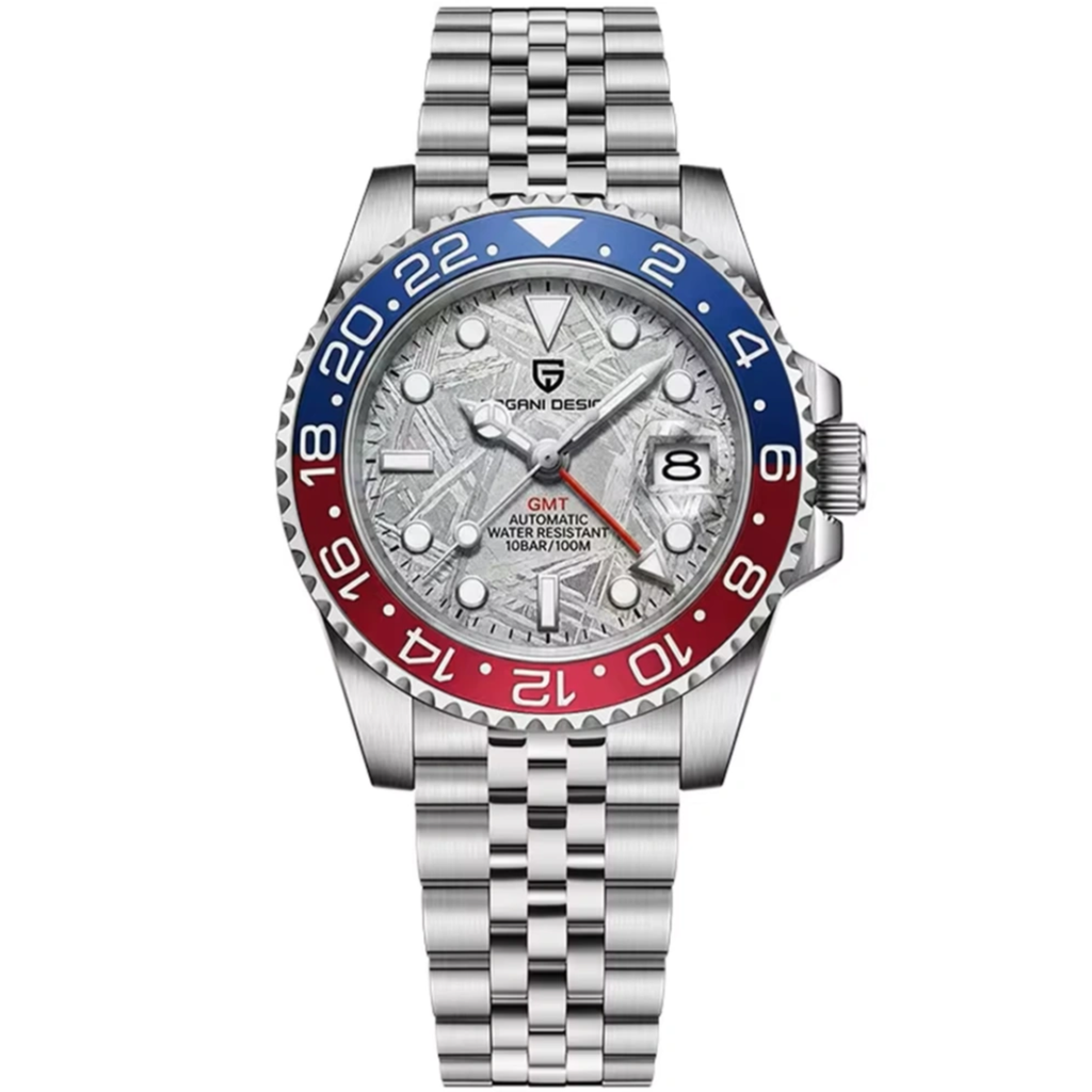PAGANI DESIGN PD-1662 Automatic GMT Mechanical Stainless Steel Jubilee Bracelet