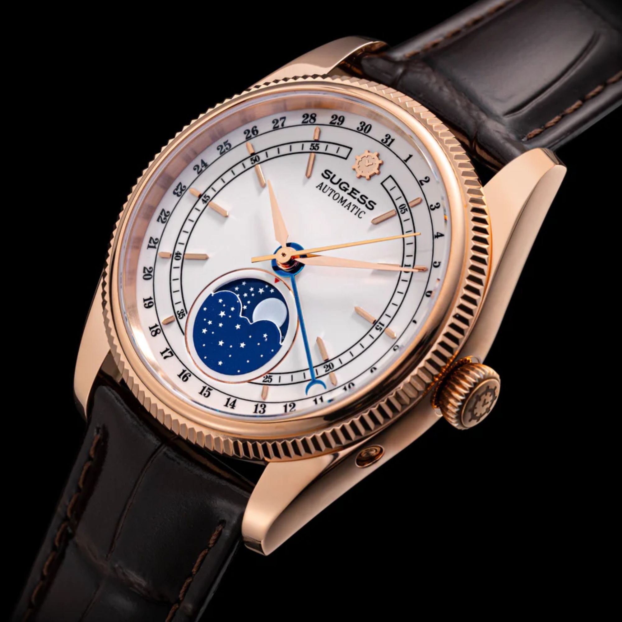 MoonPhase Master S452 Stainless-Steel Light White Dial