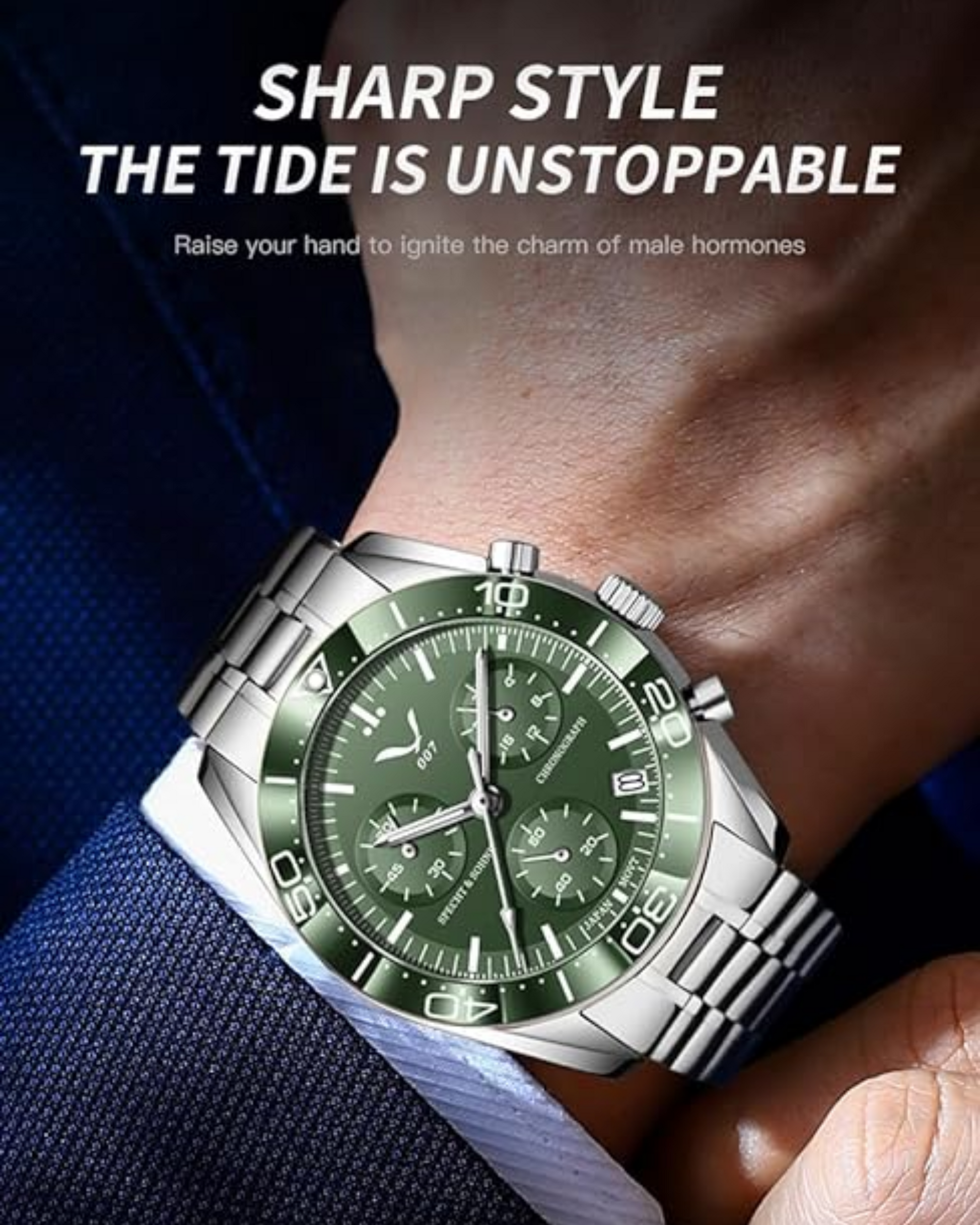 Specht&Sohne Men's Quartz Choronograph with VK68 Japanese Movement - Green