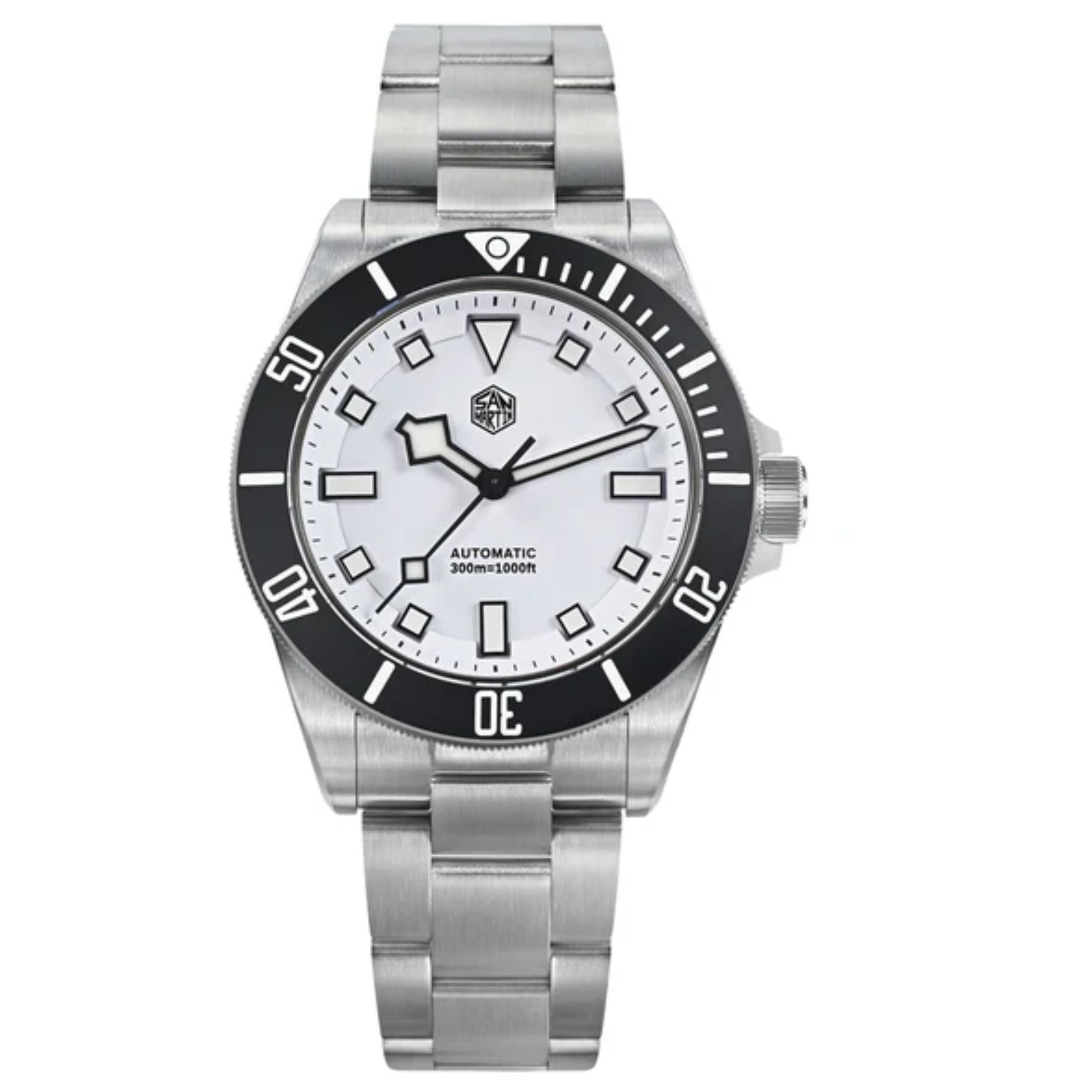 Watchdives x San Martin Titanium 39mm Dive Watch SN0121T-GA - White Dial