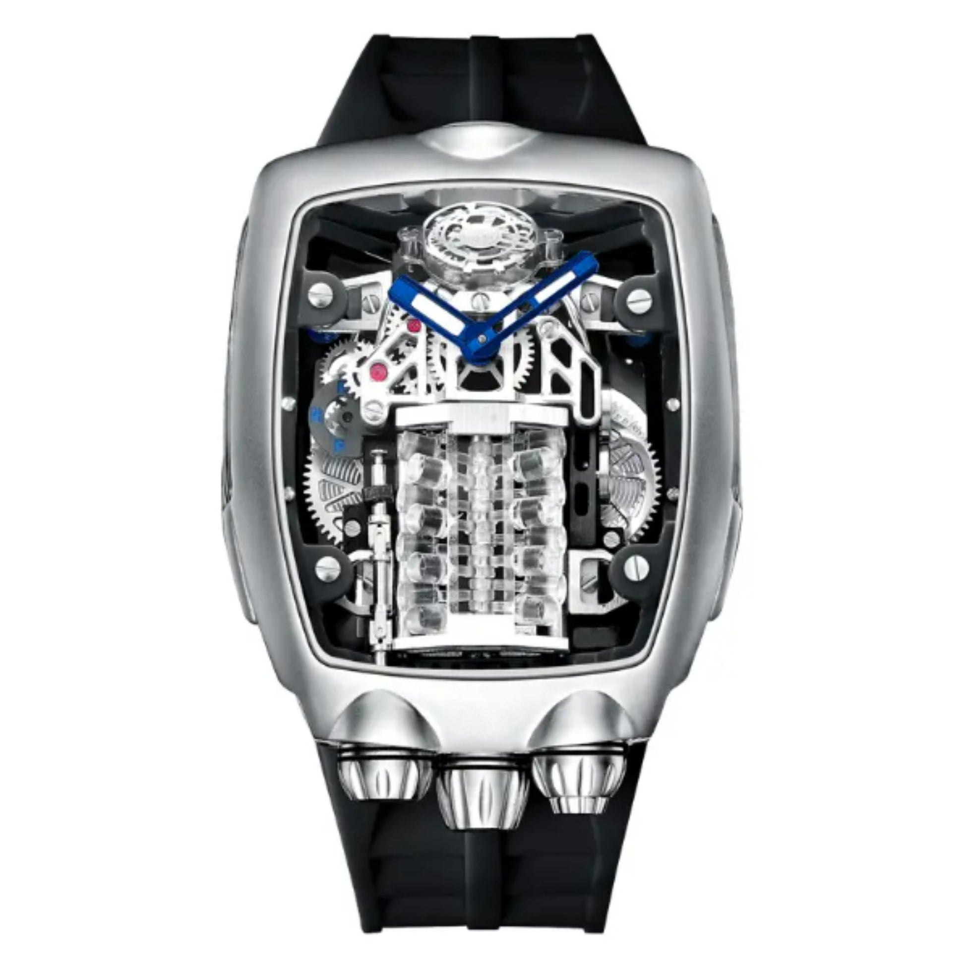 Luxury Automatic double barrel Japanese Miyota Tourbillon Automatic Watch - Black
