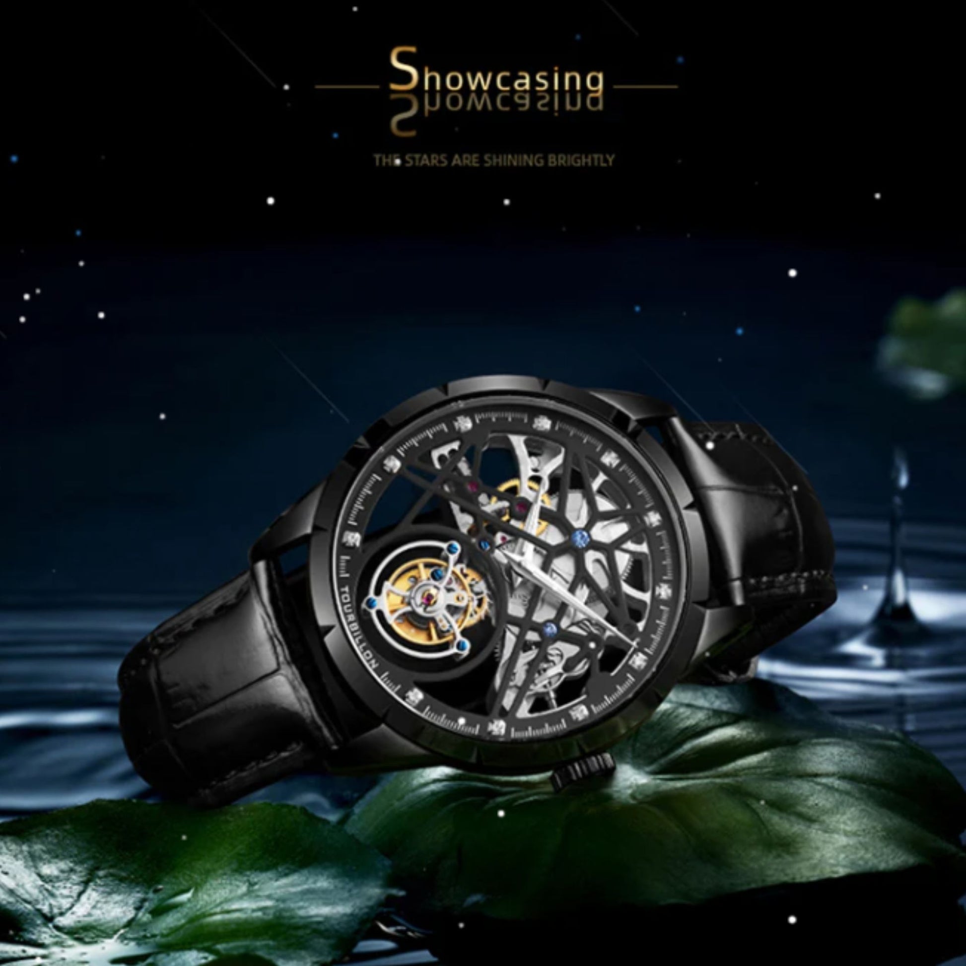 AESOP Skeleton Original Tourbillon Watch 5ATM Waterproof 7018