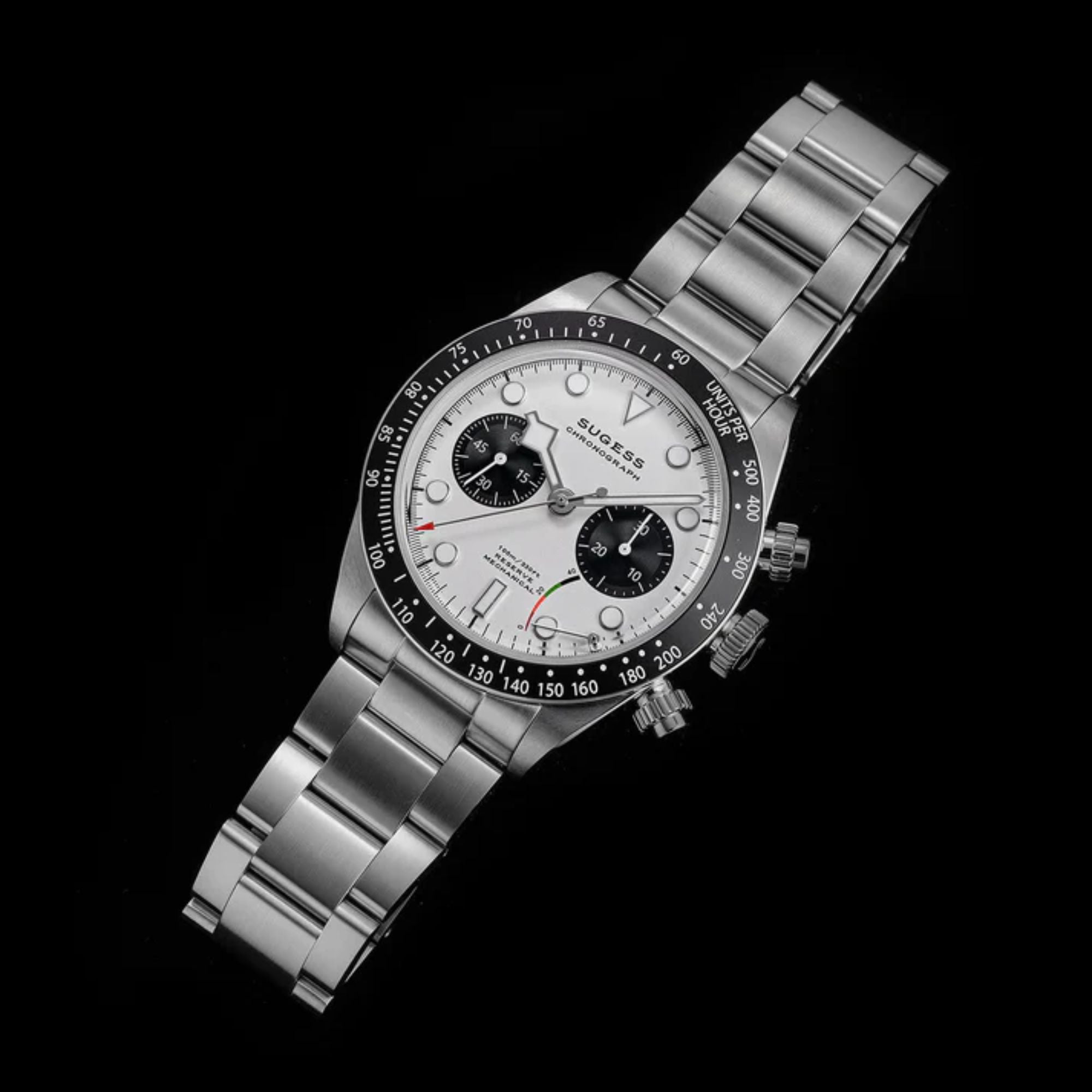 Chrono Heritage S457 Chronograph Power Reserve White Panda Dial