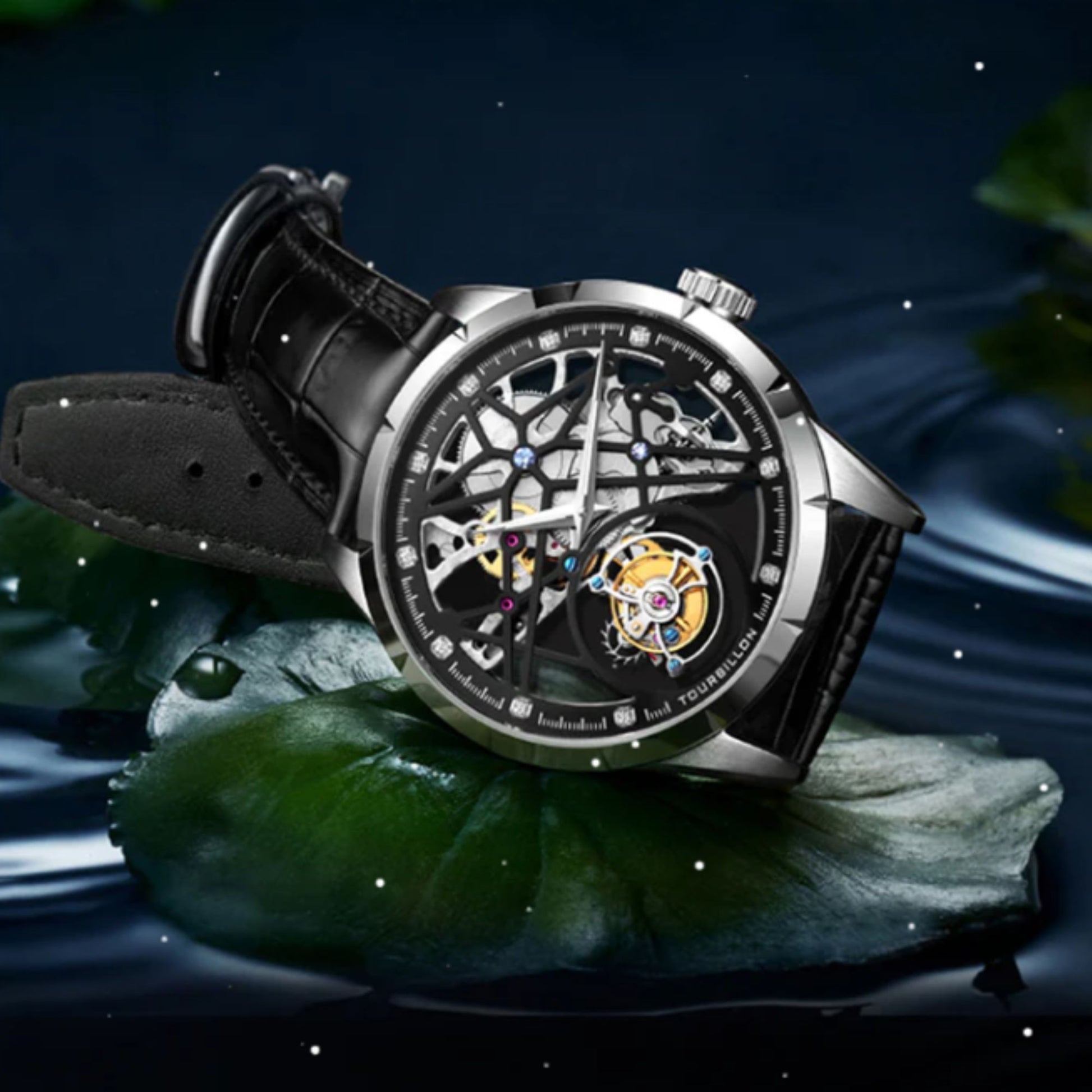 AESOP Skeleton Original Tourbillon Watch 5ATM Waterproof 7018