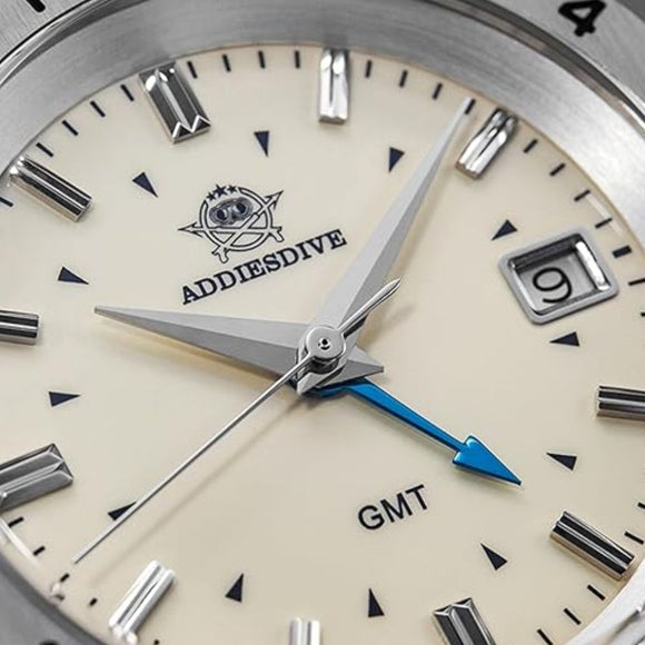 ADDIESDIVE 38mm GMT Quartz Watch AD2063 with Swiss Movement