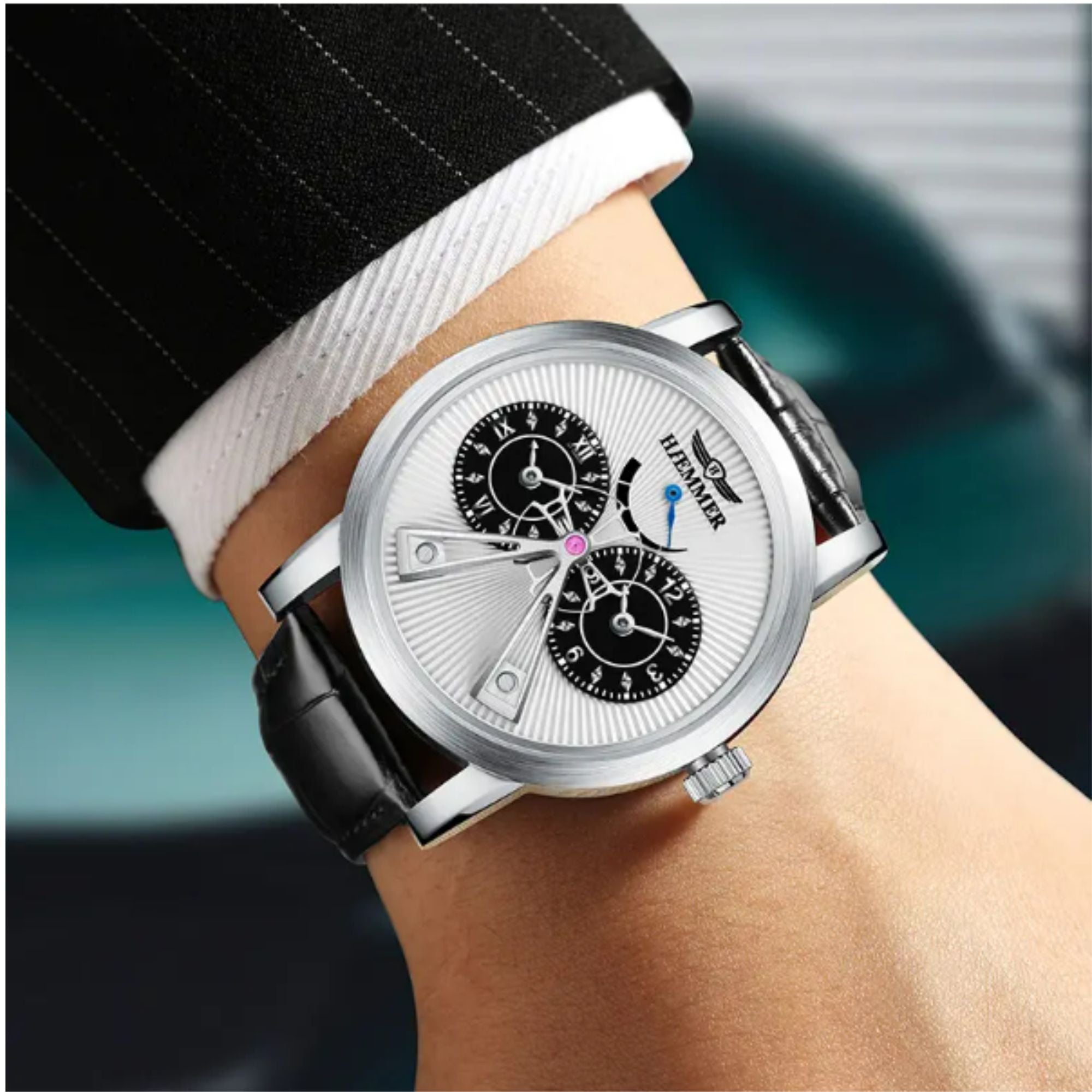 New Design Men's Classic Mechanical Watches Luxury Waterproof Wrist Watches with Sub-dials