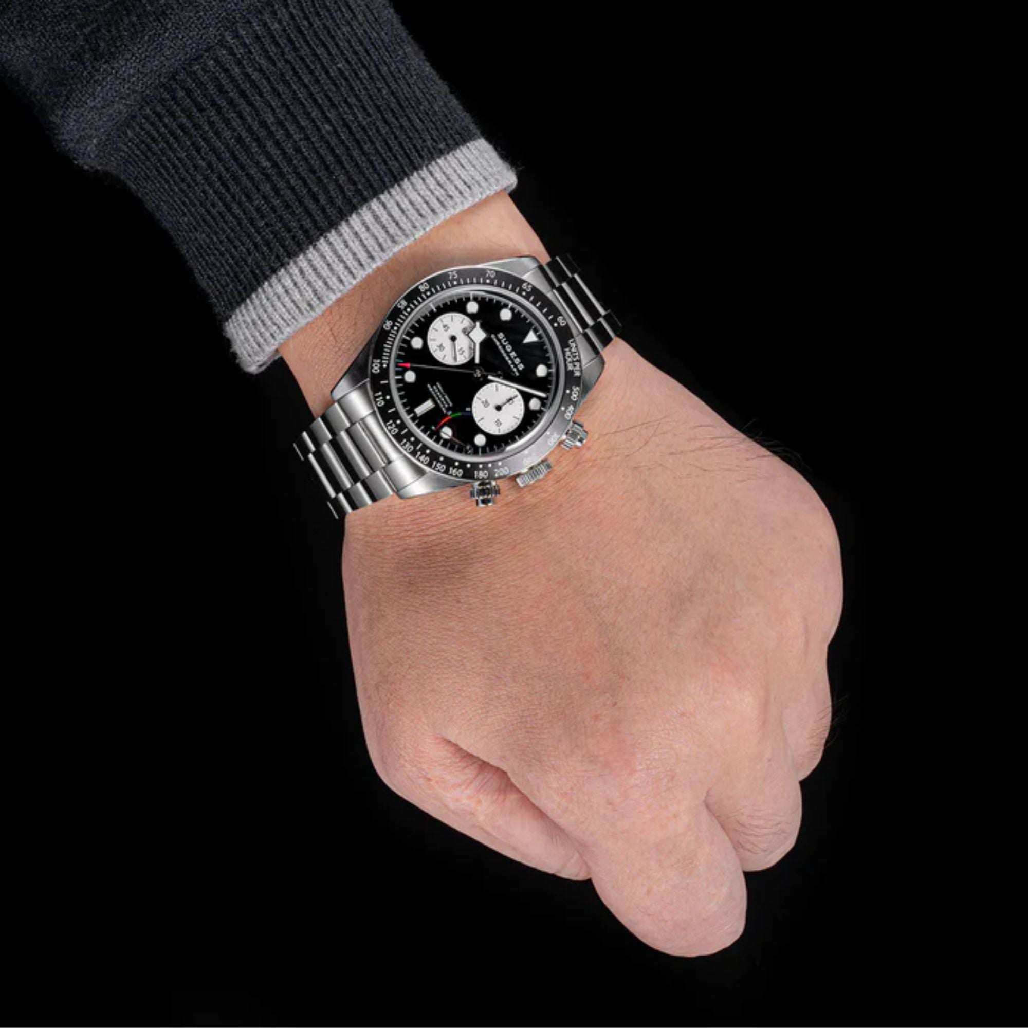 Chrono Heritage S457 Chronograph Power Reserve Black Panda Dial