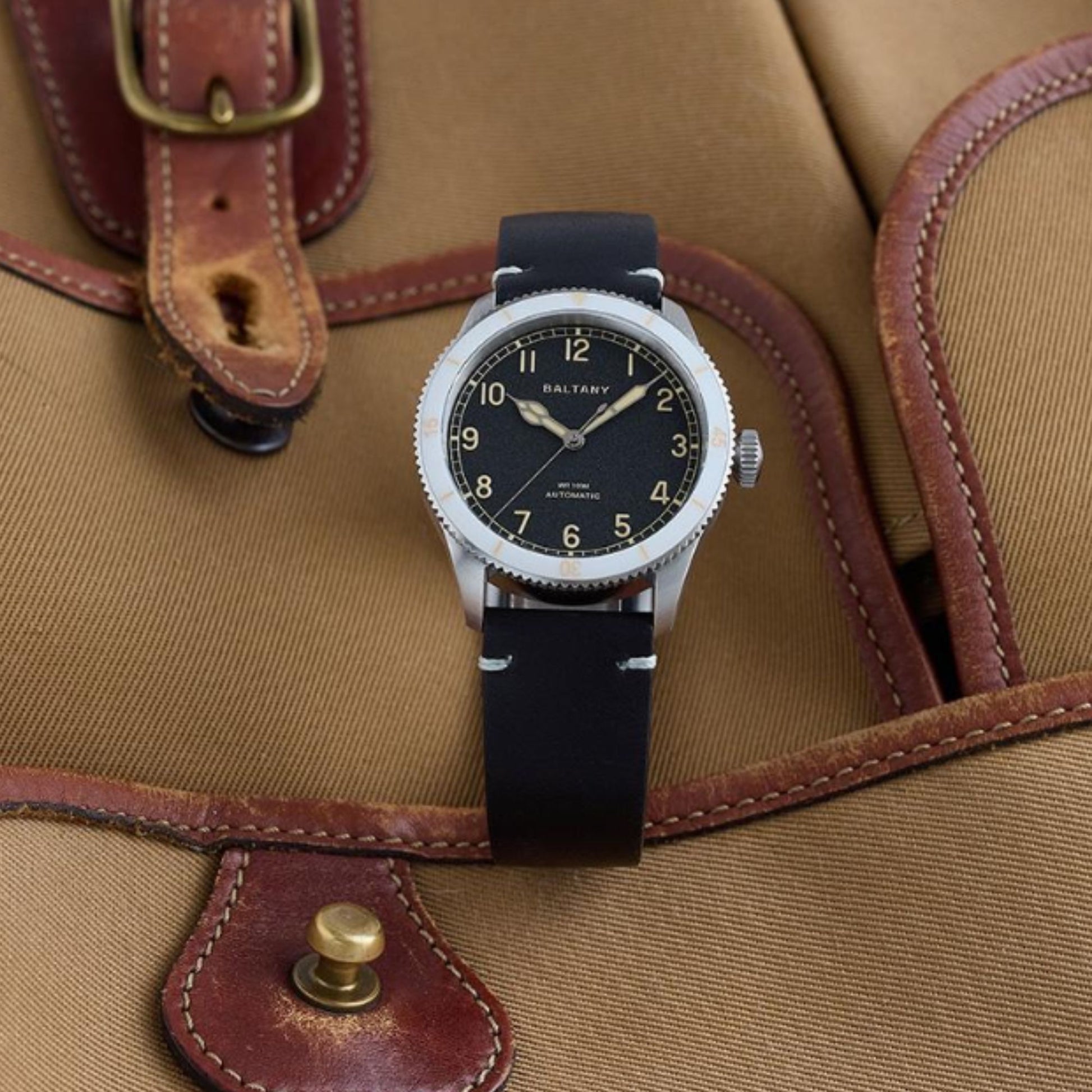BALTANY Military Style Khaki Aviation Pilot Watch S2076 - DREAM WATCHES