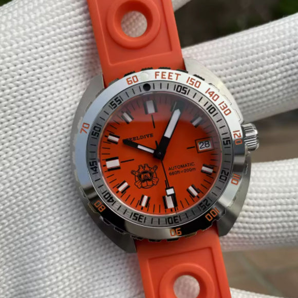 Steeldive SD1967 Sub-300T Men's 43MM 200M Waterproof Dive Watch NH35 Automatic Mechanical Watch Sapphire Crystal Luminous Business Watch