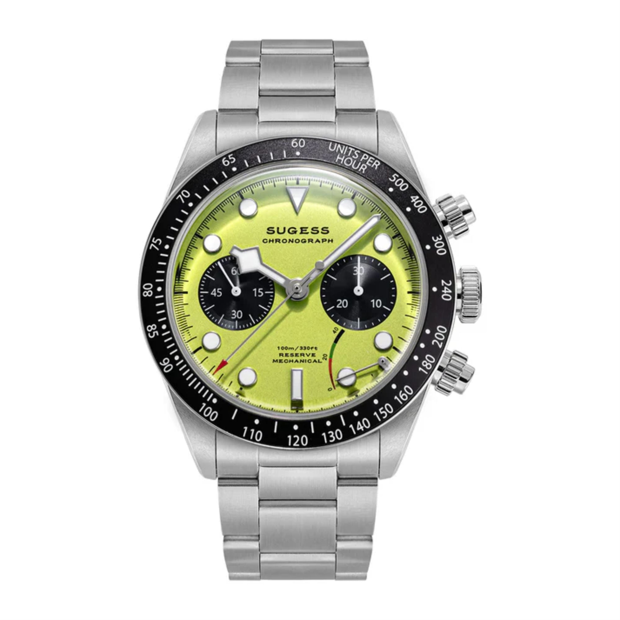 Chrono Heritage S457 Chronograph Power Reserve Green Panda Dial