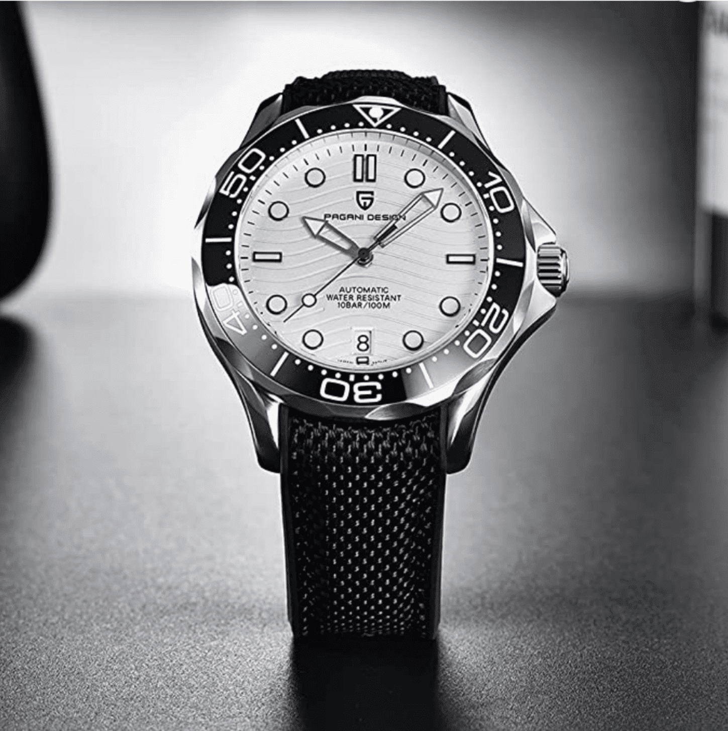 Premium Straps for PD-1685 Butterfly stainless steel Clasp 20mm - Black