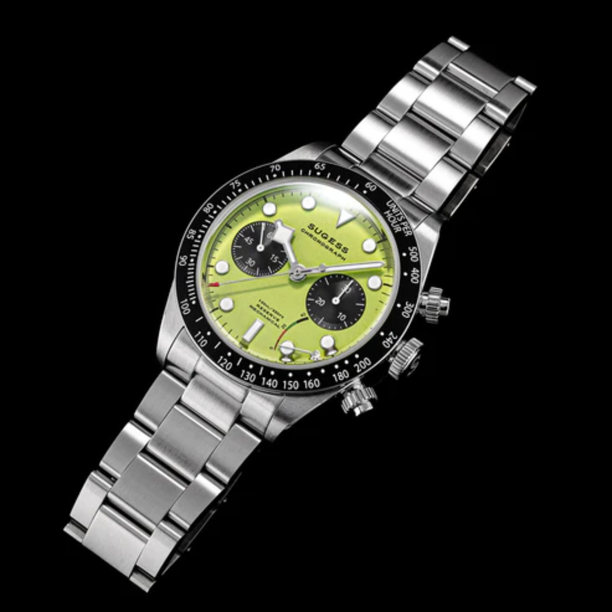 Chrono Heritage S457 Chronograph Power Reserve Green Panda Dial