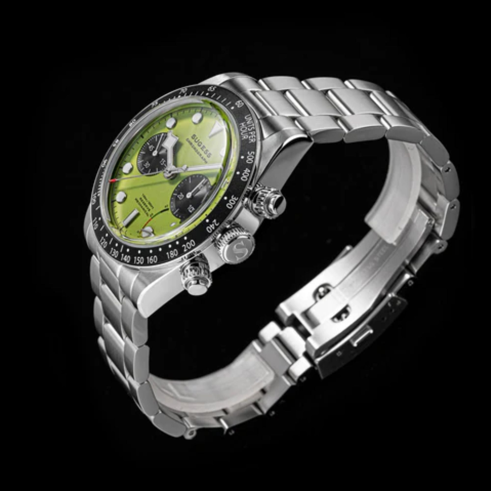 Chrono Heritage S457 Chronograph Power Reserve Green Panda Dial