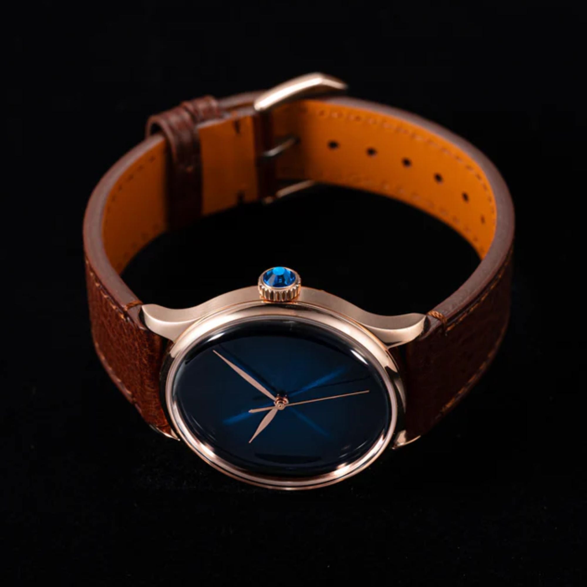 Heritage S455 Blue Dial Rose Gold Automatic