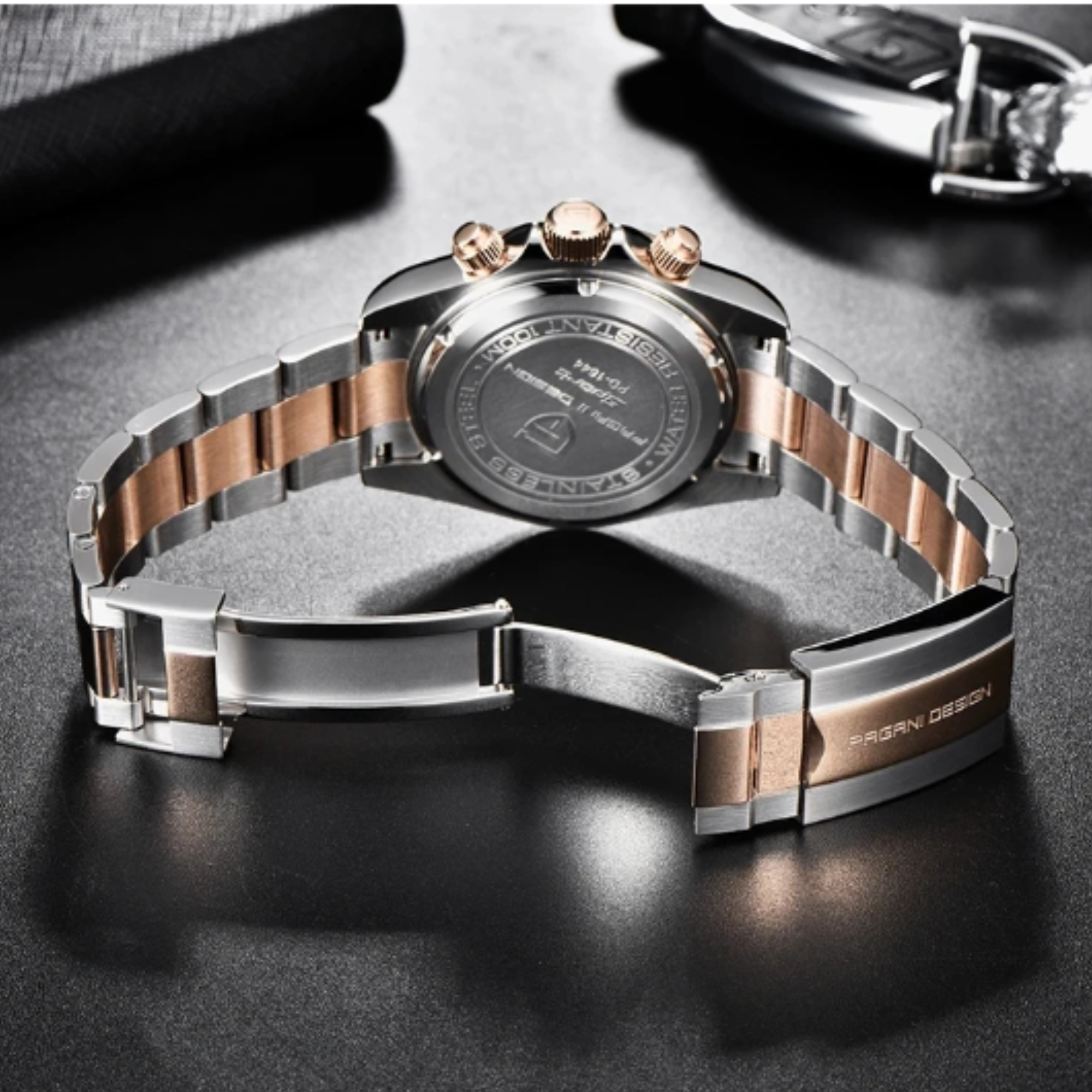Pagani Design PD-1644 Daytona Chronograph Luxury Meca-quartz Movement (Japanese VK63) | Stainless Steel Men's 40MM Watch - Ice Blue