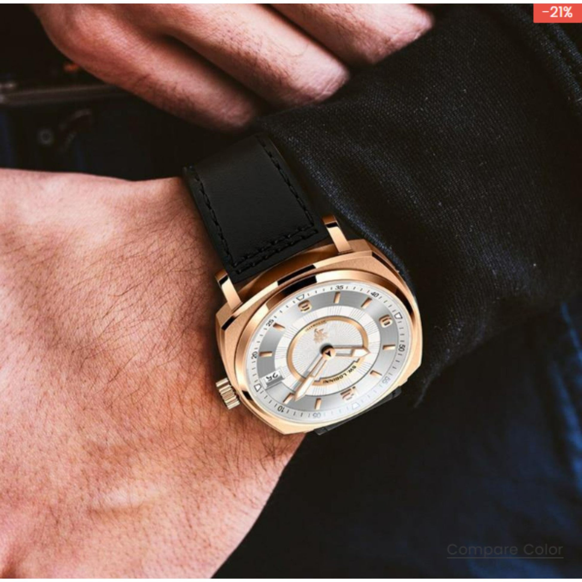 LOBINNI Men Watch,Mens Automatic Watches Fashion Waterproof Mechanical Wristwatches Switzerland Clock Sapphire Top Luxury Brand - 16055