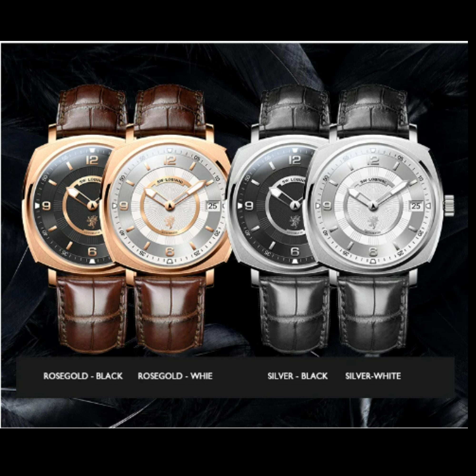 LOBINNI Men Watch,Mens Automatic Watches Fashion Waterproof Mechanical Wristwatches Switzerland Clock Sapphire Top Luxury Brand - 16055