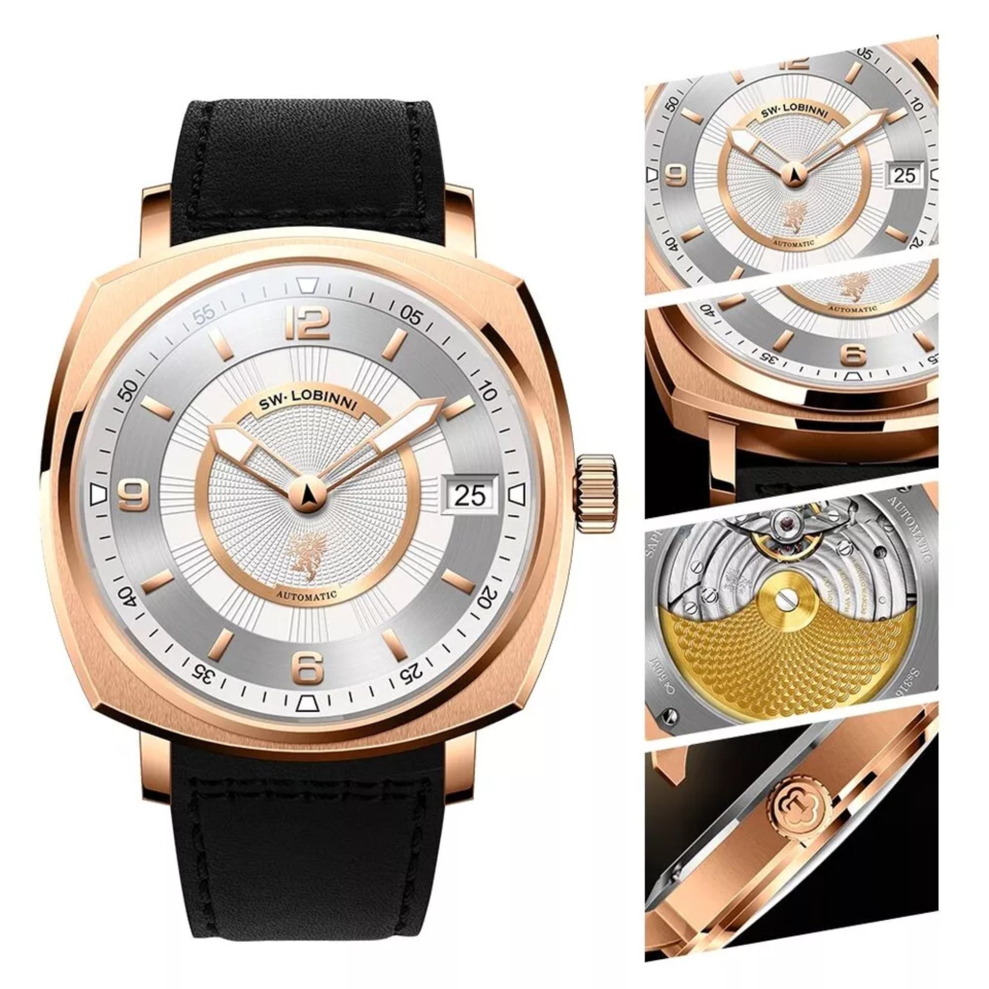 LOBINNI Men Watch,Mens Automatic Watches Fashion Waterproof Mechanical Wristwatches Switzerland Clock Sapphire Top Luxury Brand - 16055