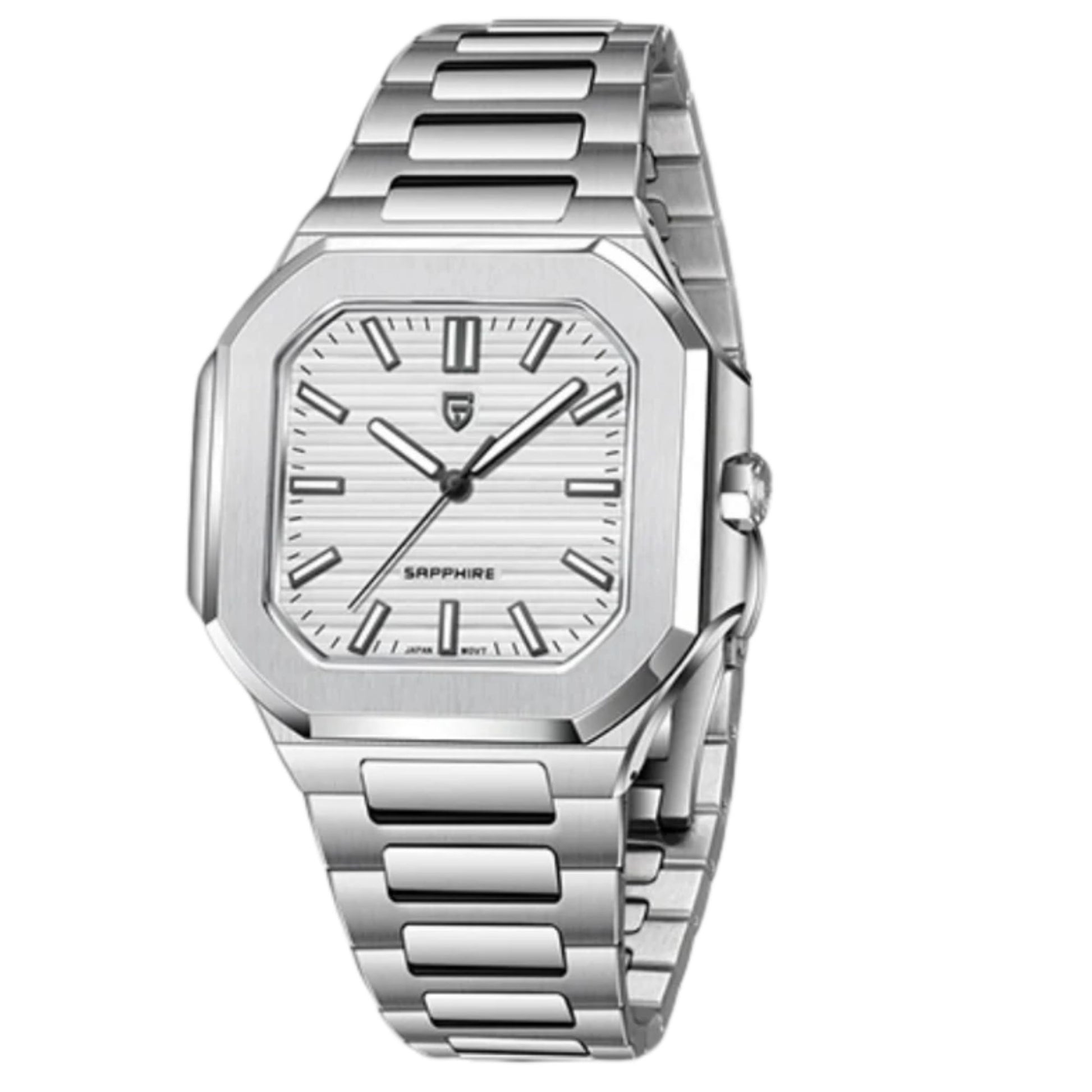 PAGANI DESIGN PD-YS019 Men's 37MM Stainless Steel Sports Waterproof Business Wrist Watch with Seiko VH31 Sweep Seconds - Cubitus