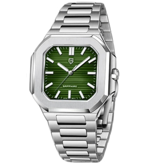 PAGANI DESIGN PD-YS019 Men's 37MM Stainless Steel Sports Waterproof Business Wrist Watch with Seiko VH31 Sweep Seconds - Cubitus