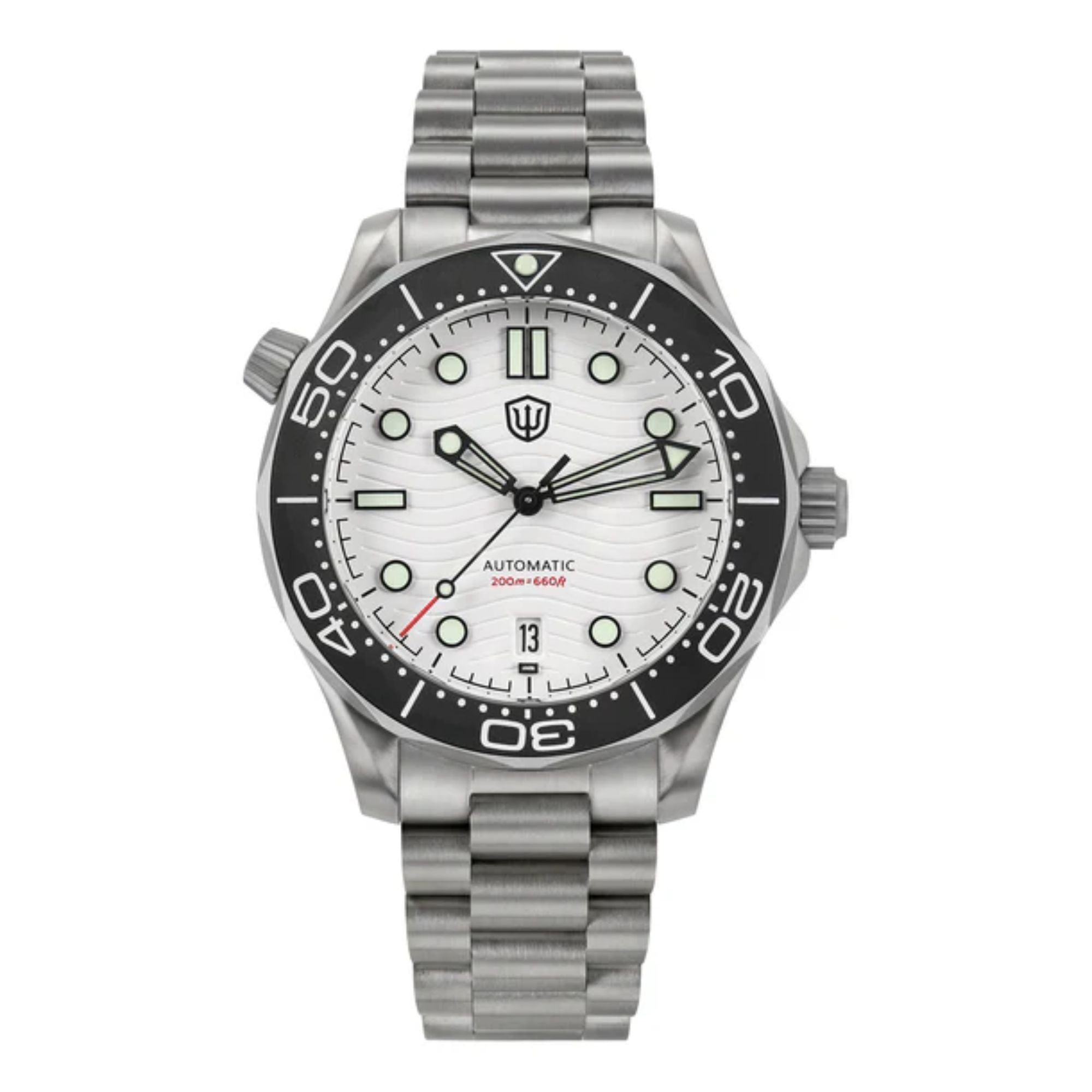 Watchdives WD007 Titanium NTTD Dive Watch - Titanium Bracelet